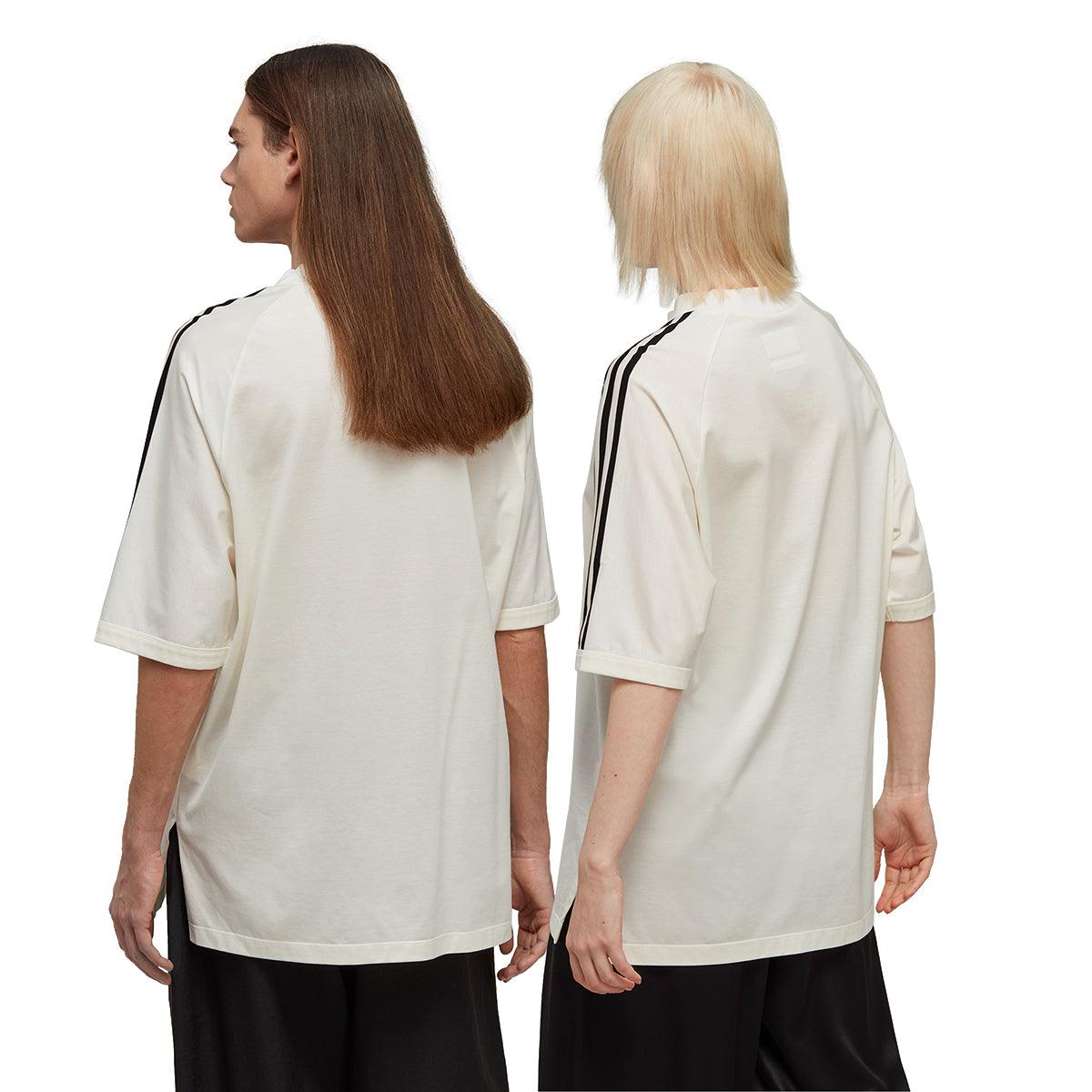Adidas 3 Stripes T-Shirt for Men - Classic Off White Cotton Tee with Iconic Logo | Casual Wear, Gym, Street Style