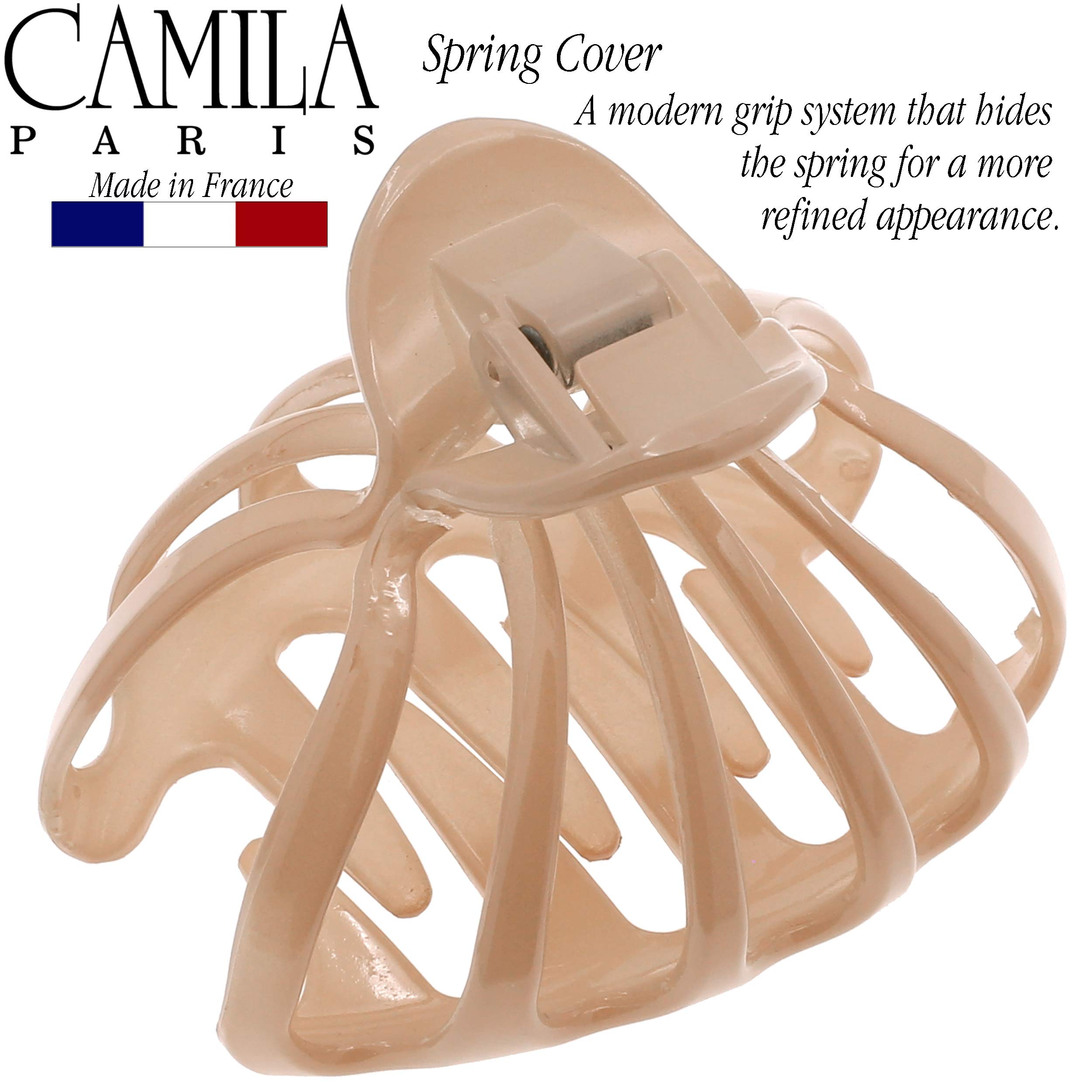 Camila Paris CP3051 2PK French Octopus Hair Clips for Women & Girls - Strong Hold No Slip Grip Hair Claw Clips for Thick & Voluminous Hair - Durable Fashion Hair Accessories Made in France - Perfect for Updos, Ponytails & Everyday Styling