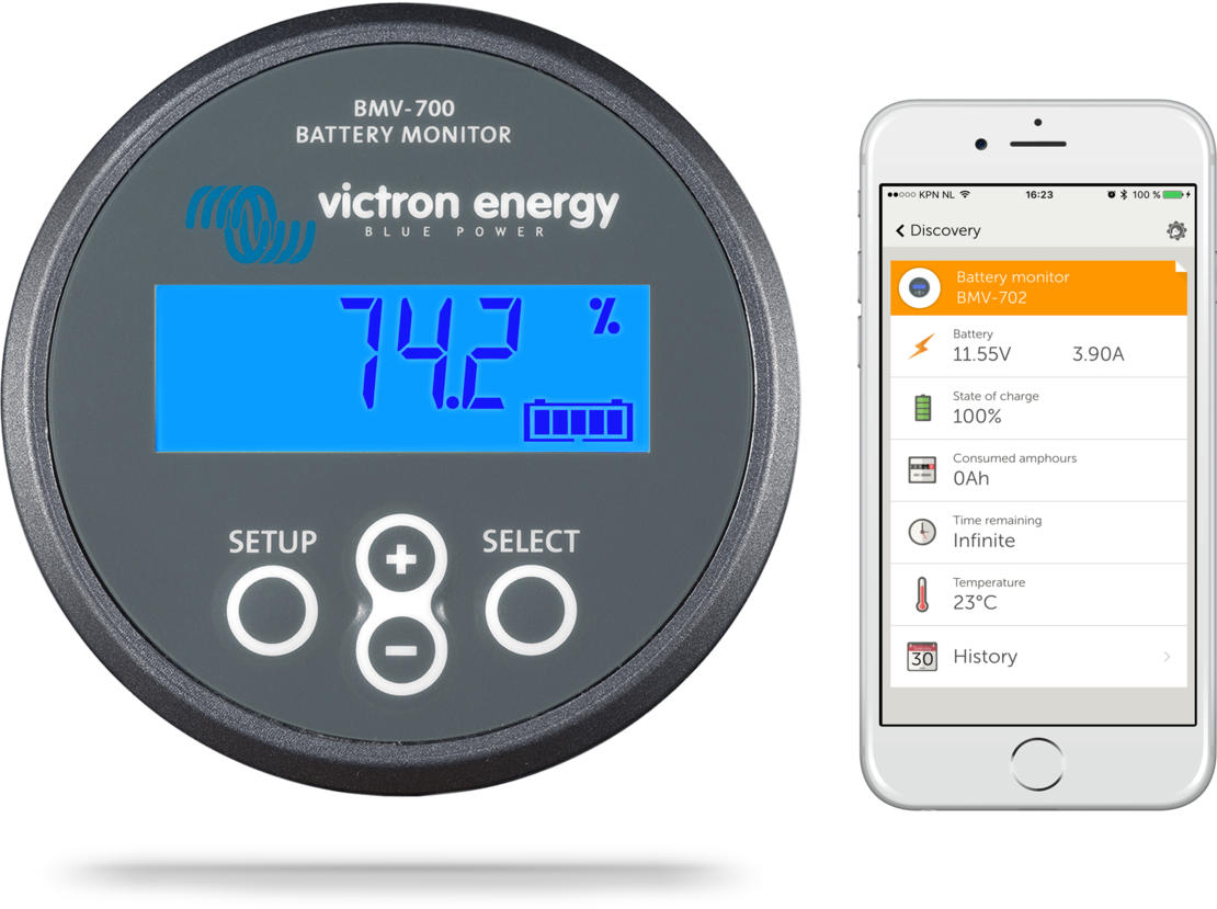BMV 700 Battery Monitor - Accurate 12V/24V Battery Voltage Tester for RVs, Boats & Solar Systems - Perfect for Off-Grid Power Monitoring