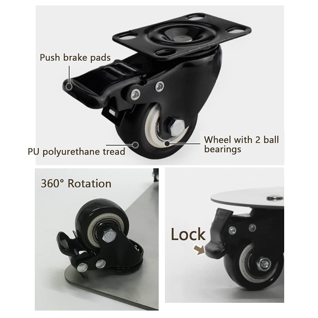 Heavy Duty Square Metal Plant Stand with Wheels - 15 Inch Rolling Plant Tray for Indoor & Outdoor Potted Plants - Garden Flower Pot Mover with Universal Casters - Perfect for Patio, Balcony, and Greenhouse Use (38cm/15in)