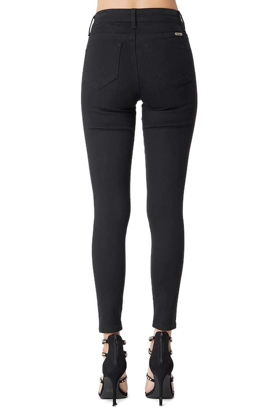 Kan Can Women's High Rise Solid Five Pocket Super Skinny Jeans - Stretchy Slim Fit Denim Pants for Casual Wear & Night Out