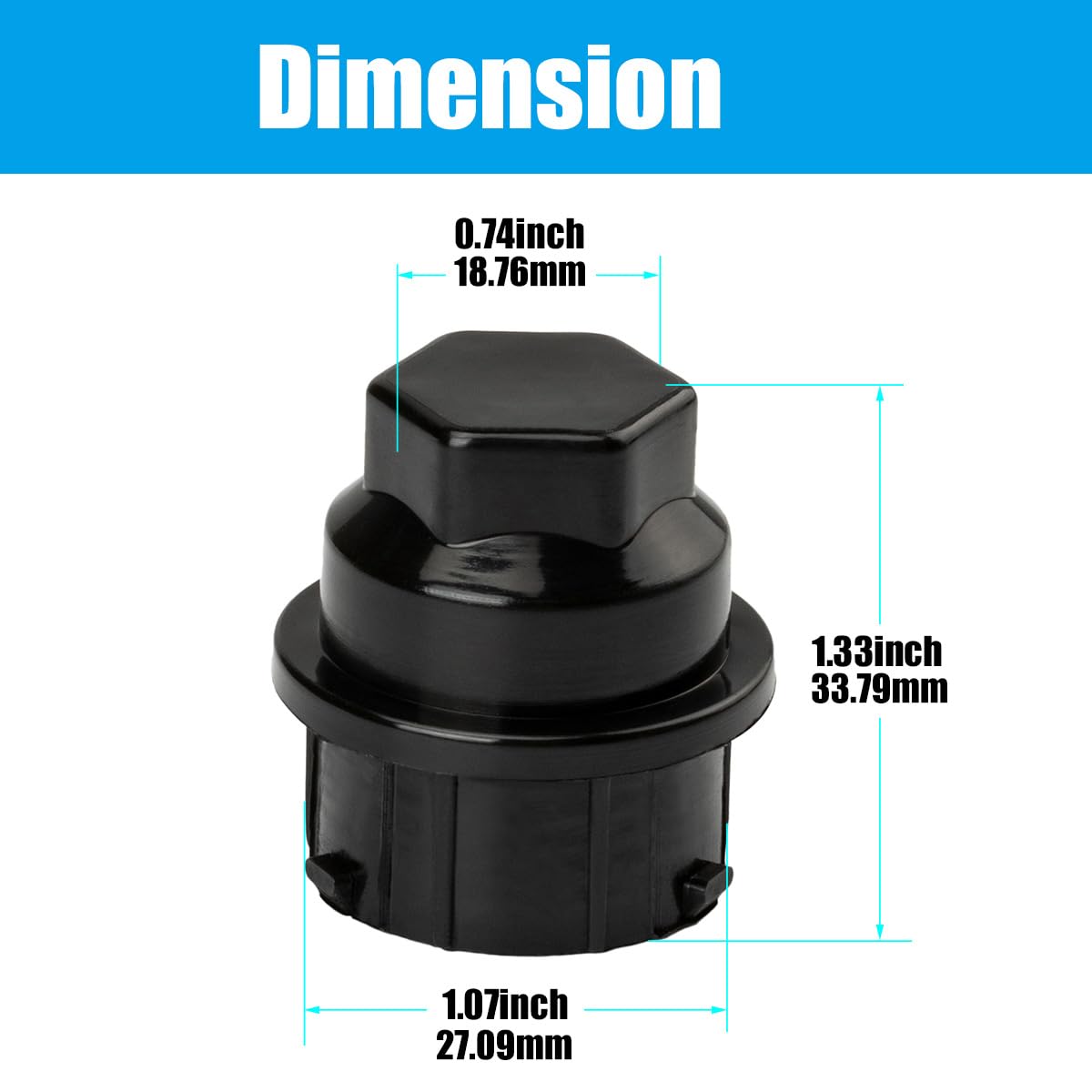 20pcs Black Wheel Lug Nut Cap Covers for Chevrolet Silverado/GMC Sierra (Fits Models 21011331, 9593028, 9593228, 9595120) - Durable Hub Caps for Truck & SUV Wheel Protection & Style Enhancement