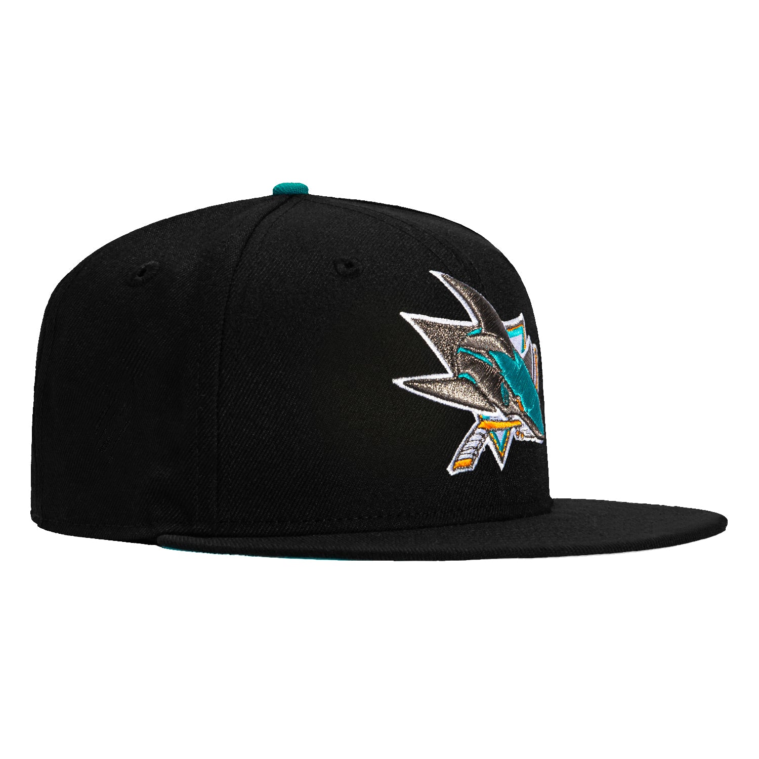 New Era 59Fifty San Jose Sharks Team UV Protection Adjustable Snapback Hat - Black | Official NHL Licensed Baseball Cap for Men & Women | Perfect for Games, Outdoor Activities & Sports Fans