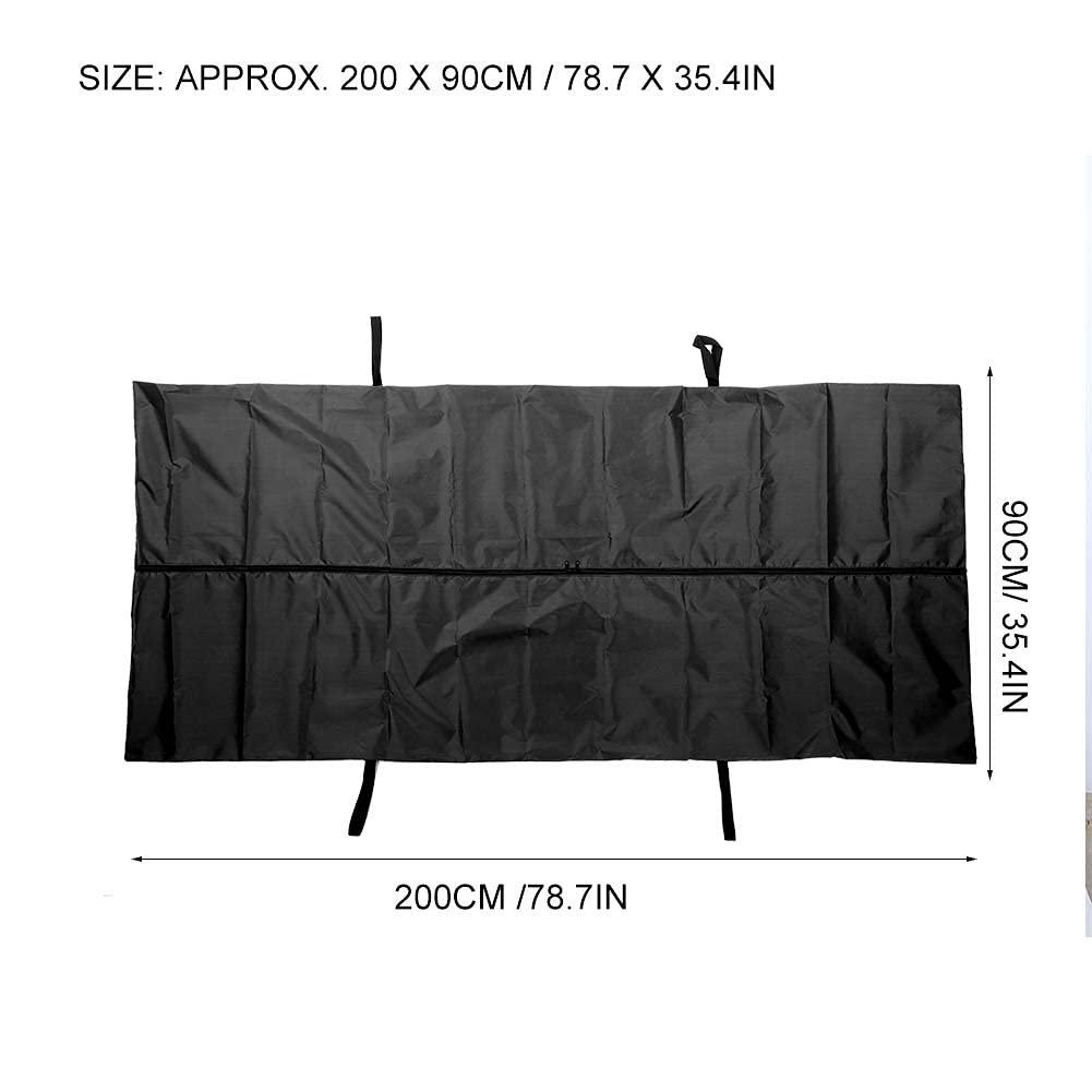 210D Leak-Proof Cadaver Body Bag - Emergency Storage & Removal Corpse Bag, Funeral Supplies (Black) - Ideal for Morgues, Funeral Homes & Disaster Preparedness
