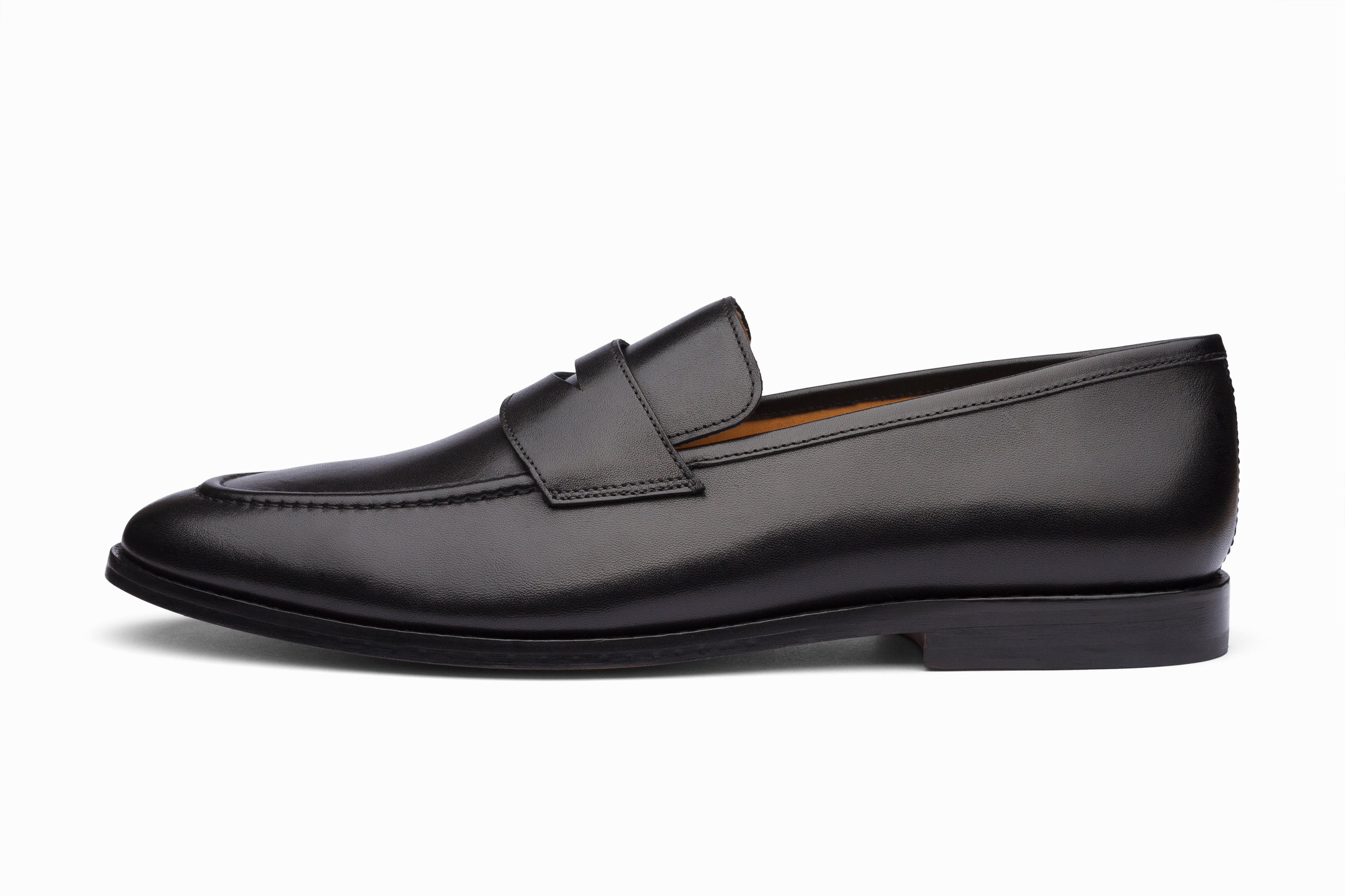 Premium Black Penny Loafers for Men & Women - Classic Comfortable Slip-On Shoes for Office, Business, and Casual Wear