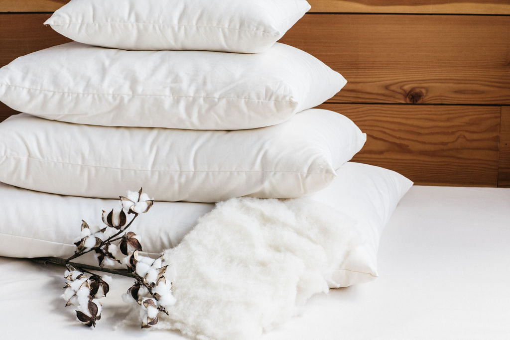 Organic Wool Filled Bed Pillow - Hypoallergenic & Breathable for Side, Back & Stomach Sleepers - Perfect for Allergy Relief & Neck Support - Home & Bedroom Essentials