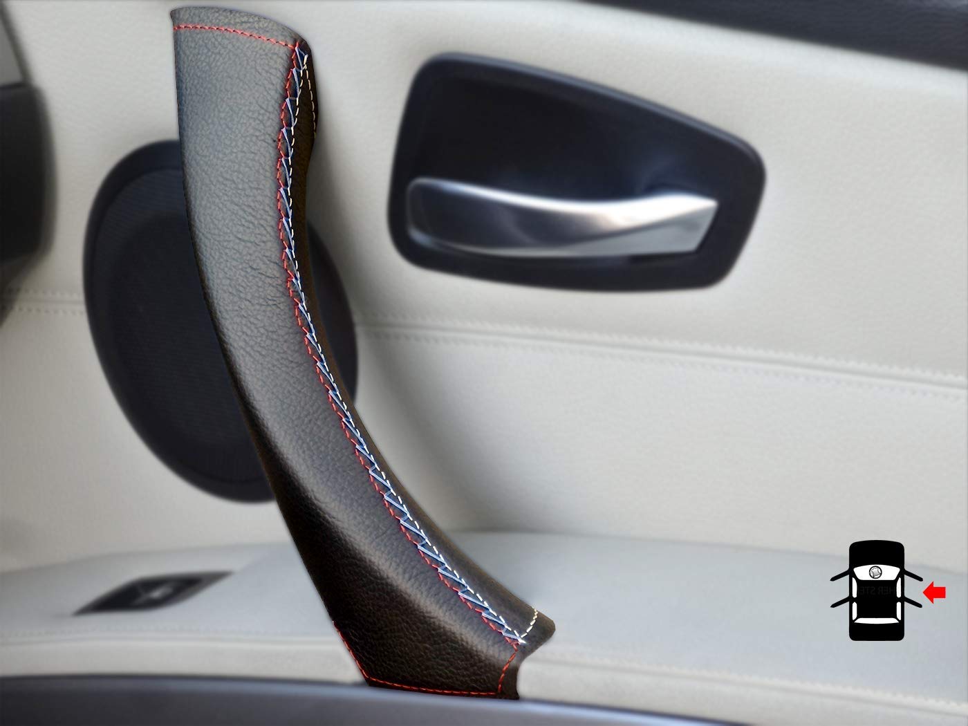 BMW E90 E91 E92 M3 Interior Door Handle Set - 3Pcs LHD Kit for 3 Series - Perfect for Car Interior Upgrade
