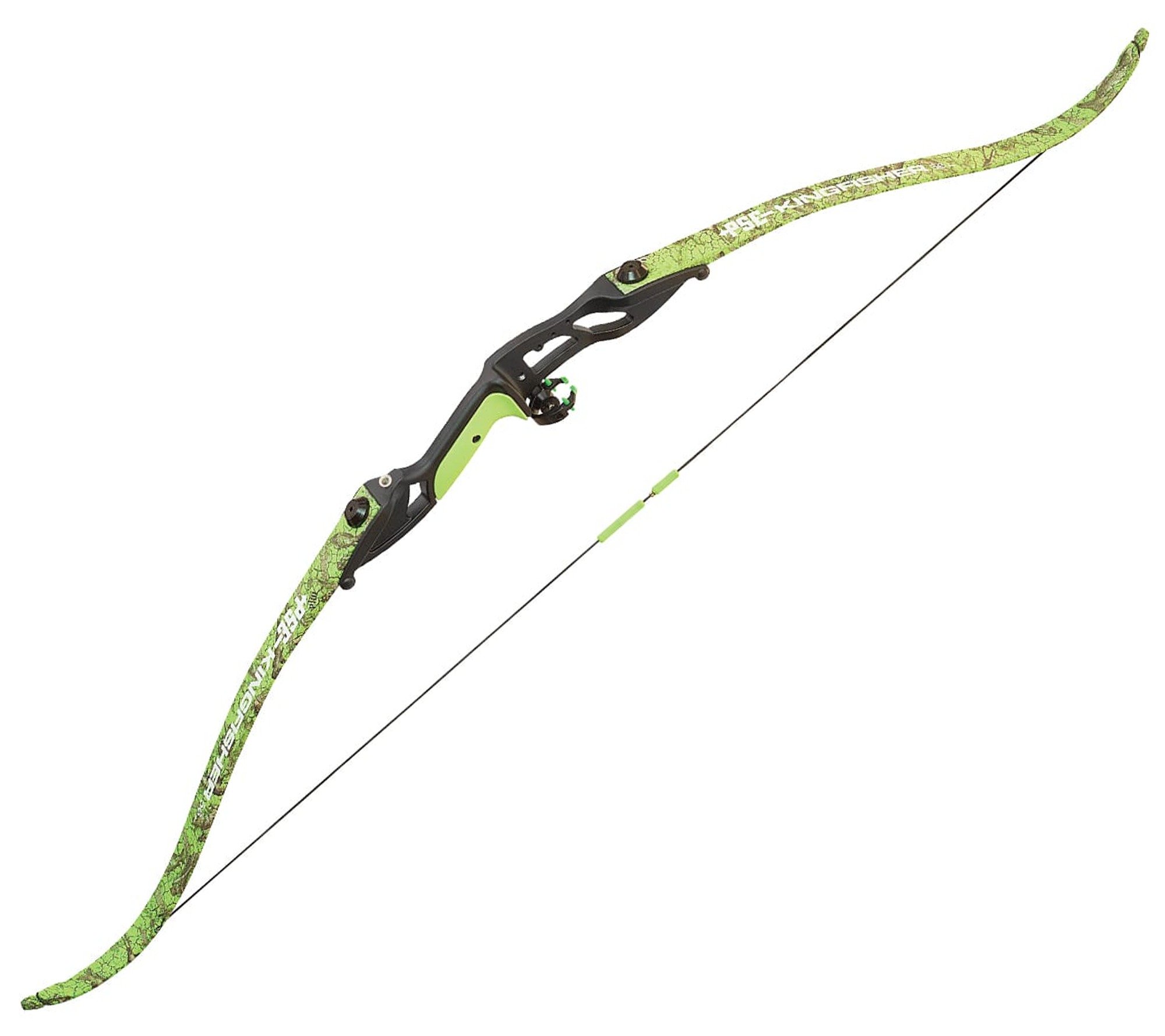 PSE Kingfisher Bowfishing Recurve Bow - Right Handed, Flo Green DK'd Camo | Perfect for Bowfishing, Hunting & Outdoor Adventures