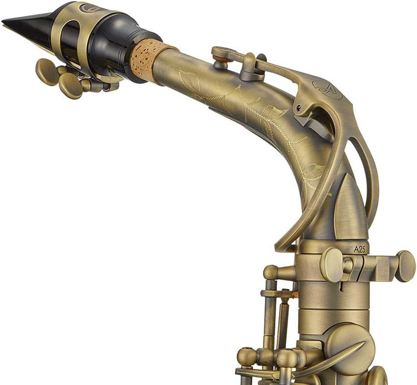 Antigua Winds AS4248AQ PowerBell Professional Alto Saxophone with Antique Finish - Perfect for Jazz, Concert, and Studio Performances
