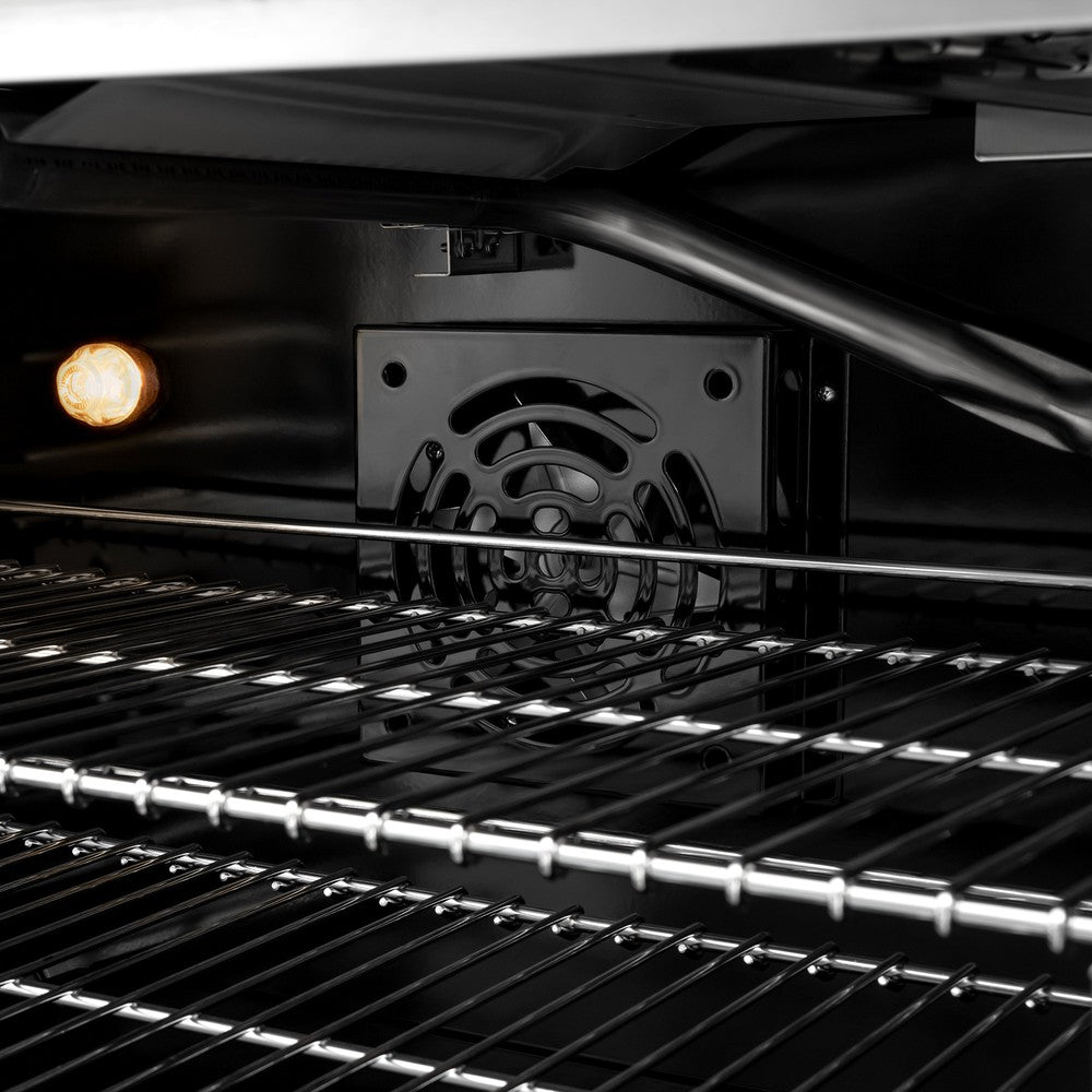 ZLINE Autograph Edition 30-inch 4.2 cu. ft. Classic Gas Range with 4 Burner Cooktop & Convection Gas Oven - Satin Stainless Steel with Champagne Bronze Accents (CGRSZ 30 CB) | Perfect for Home Kitchens & Professional Cooking
