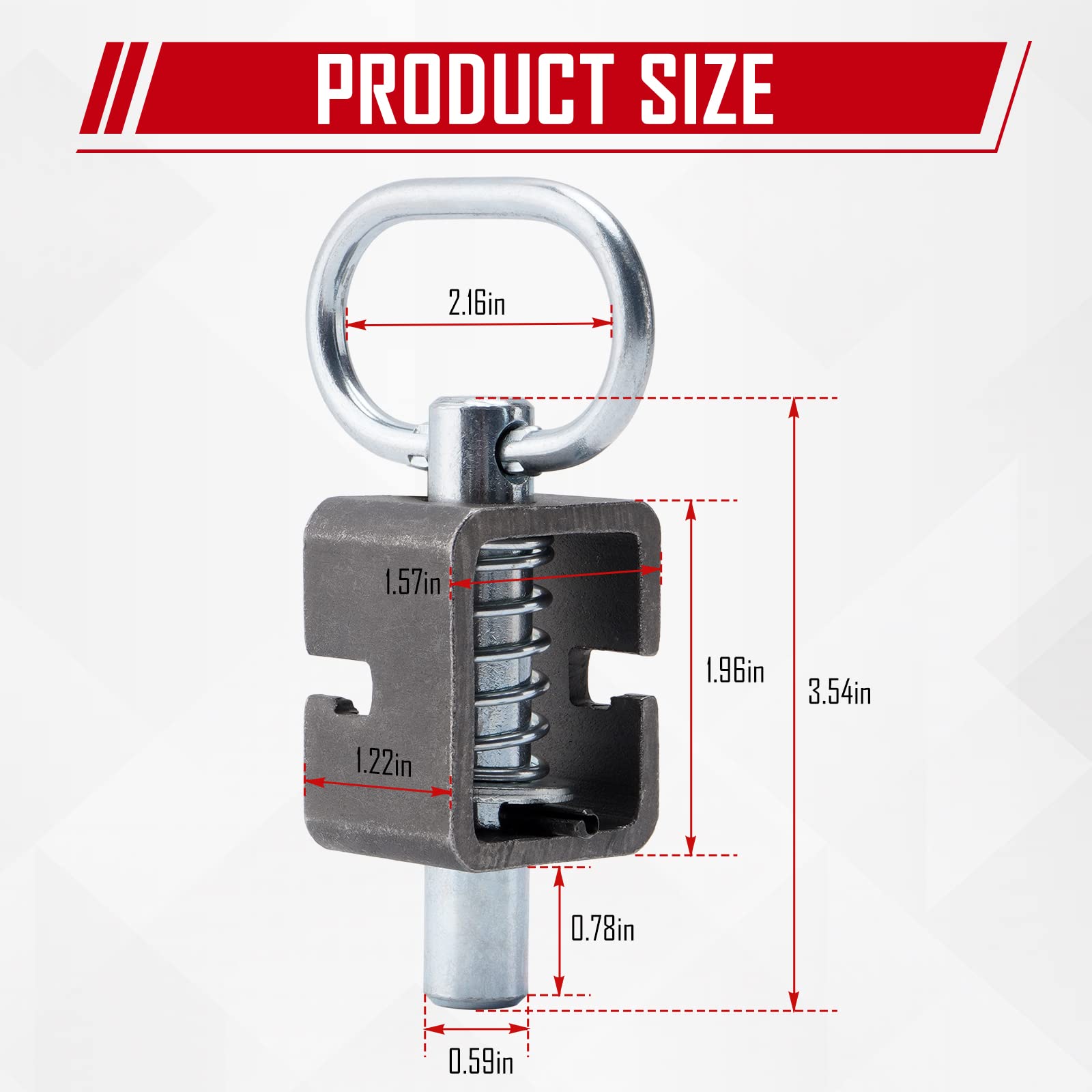 Heavy Duty Spring Latch Lock - Universal Weld-On Trailer Gate Latch Assembly (2-Pack) - Perfect for Truck Beds, Trailers, Gates & Industrial Equipment Security