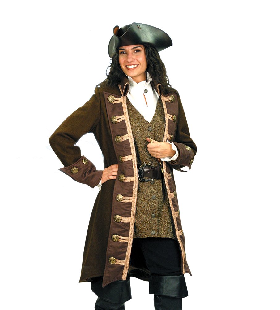 **Women's Pirate Coat - Mary Read Inspired Pirate Clothing - Halloween Costume & Cosplay Outfit - Perfect for Halloween Parties, Renaissance Fairs, and Themed Events**