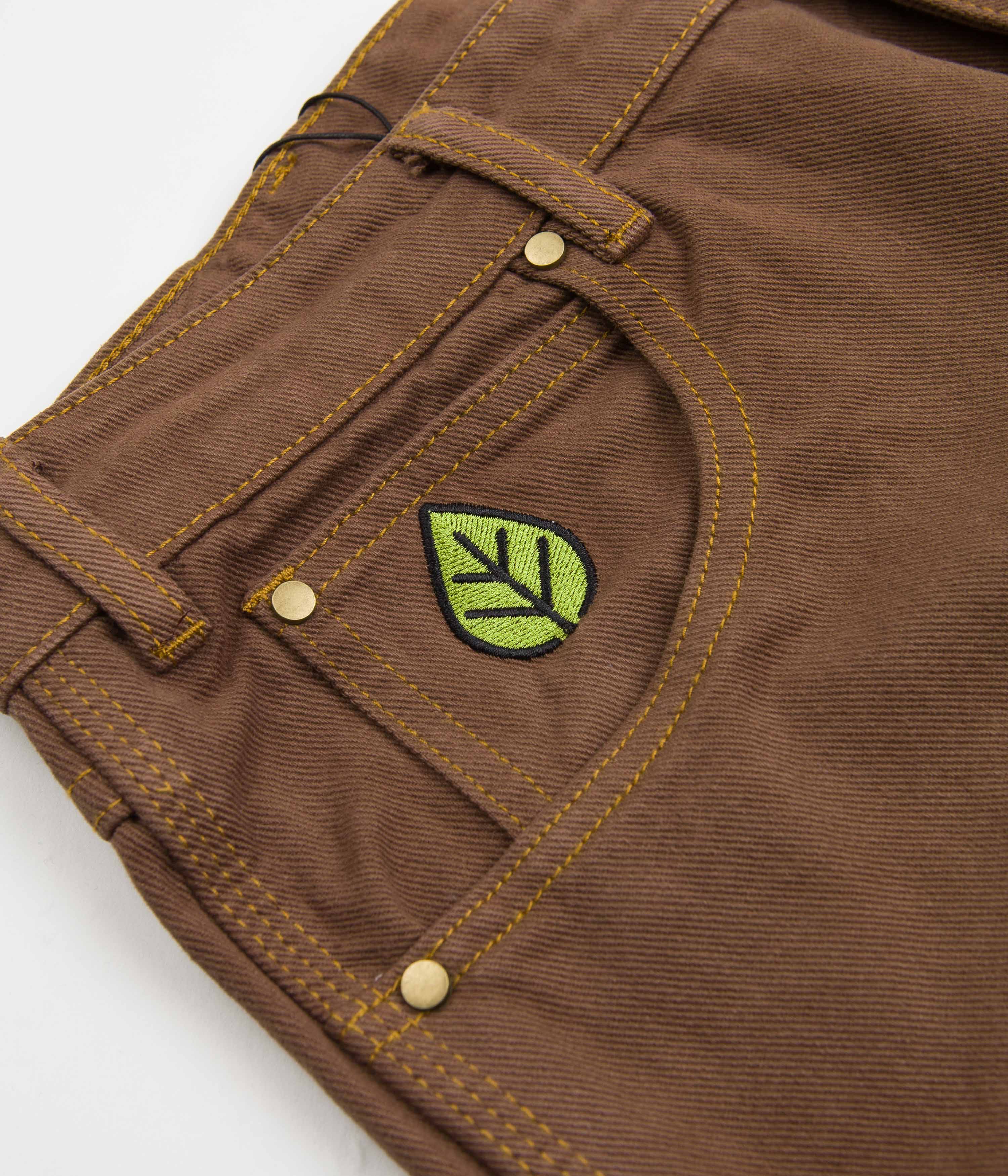 Butter Goods Heavyweight Weatherproof Jeans for Men - Durable Brown Denim Pants for Outdoor Work & Casual Wear