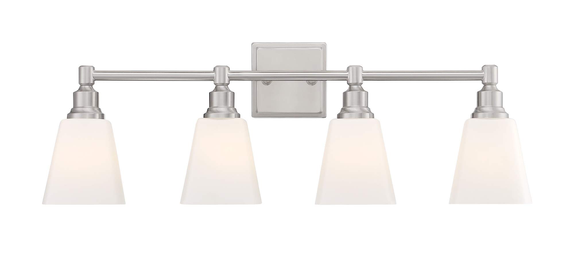 Signature Hardware 949661 Leadwell 4-Light 29-Inch Wide Bathroom Vanity Light Fixture - Perfect for Modern Bathroom, Powder Room & Spa Lighting