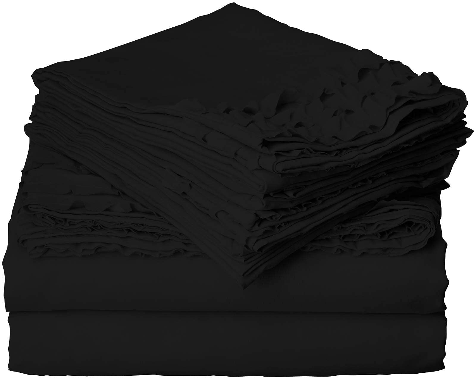 4 Piece 3 Line Ruffled Bed Sheet Set - 100% Egyptian Cotton 1000 Thread Count Queen Size (1 Fitted Sheet, 1 Flat Sheet, 2 Pillowcases) with 24