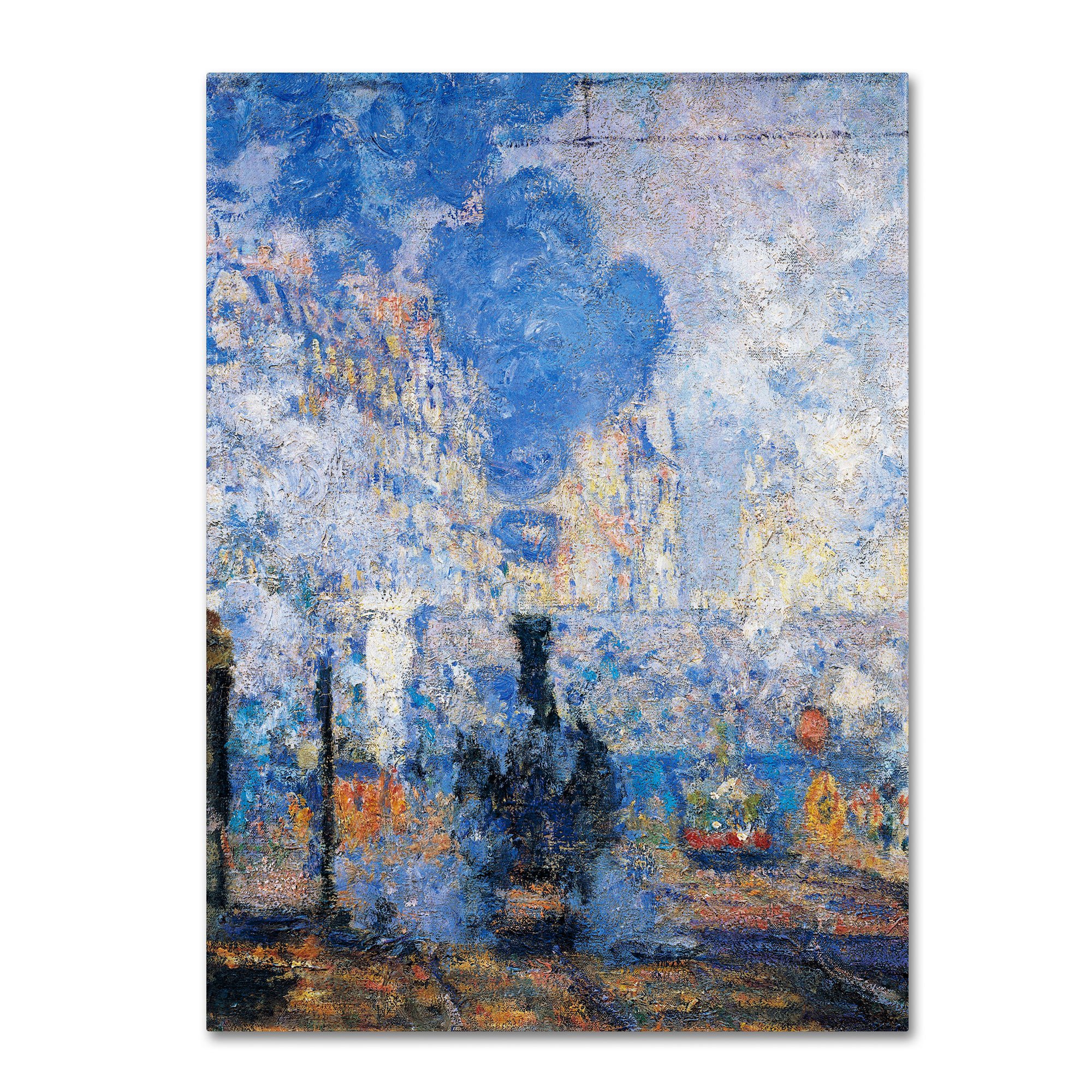 Claude Monet Saint Lazare Station Fine Art Print - 18x24 Inch Wall Decor for Living Room, Bedroom & Office | Impressionist Painting Reproduction