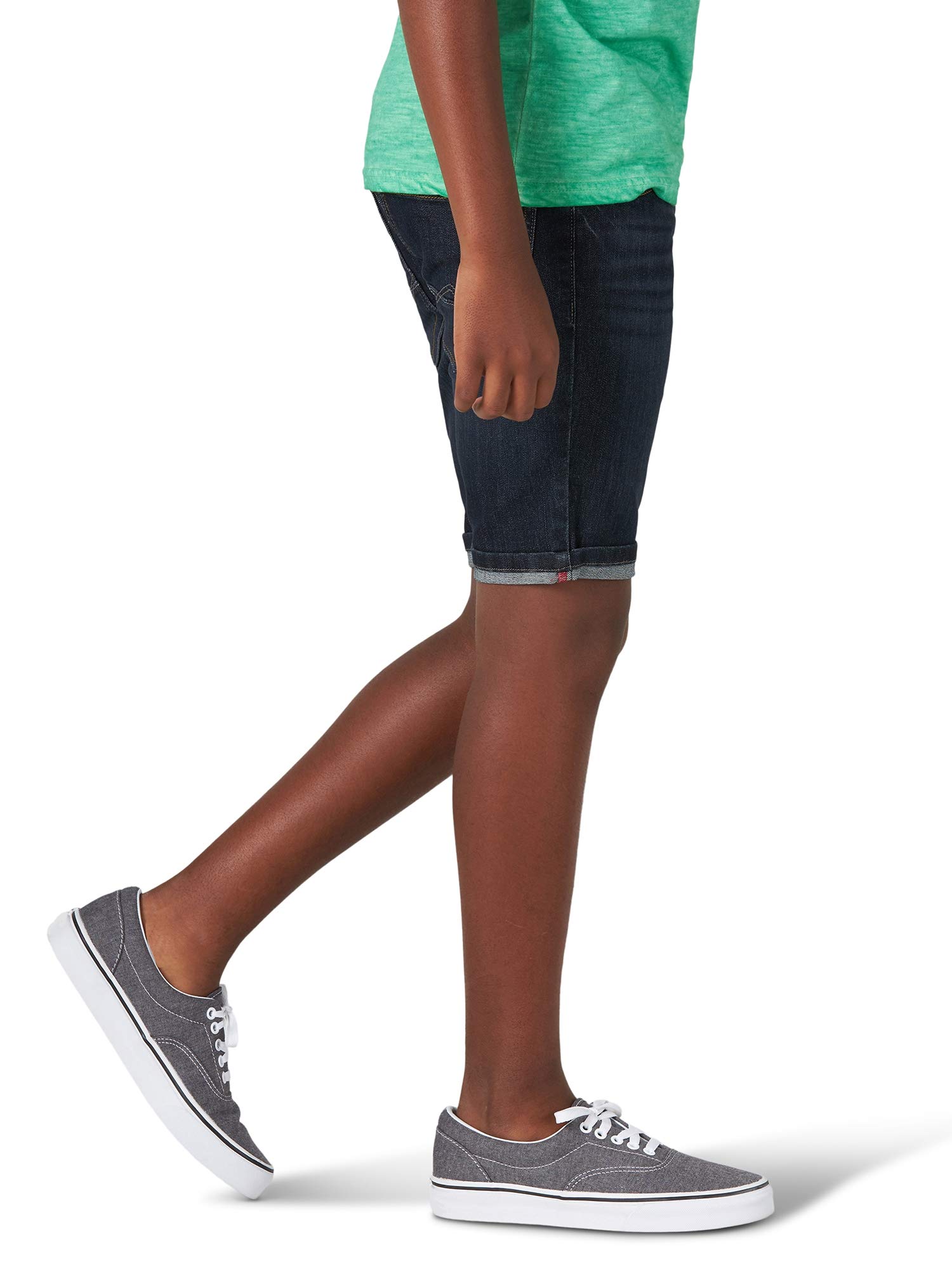 Wrangler Boys Five Pocket Premium Denim Jean Shorts - Space Blue Dark Wash | Durable & Comfortable for Outdoor Play, Summer Camp & Casual Wear