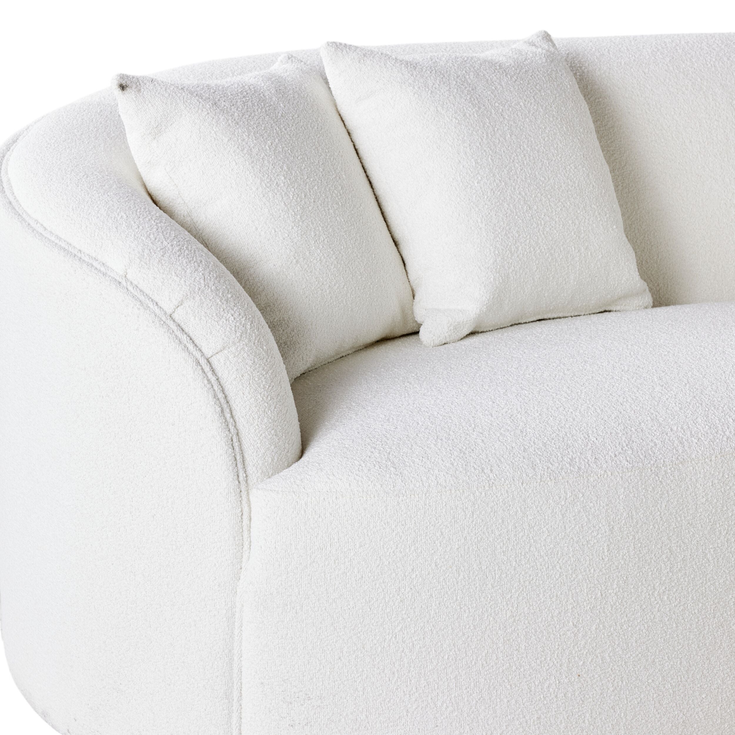 Alessa 3-Seater Sofa in Cloud White - Modern Living Room Furniture for Small Spaces & Apartments | Perfect for Relaxing, Entertaining & Family Gatherings