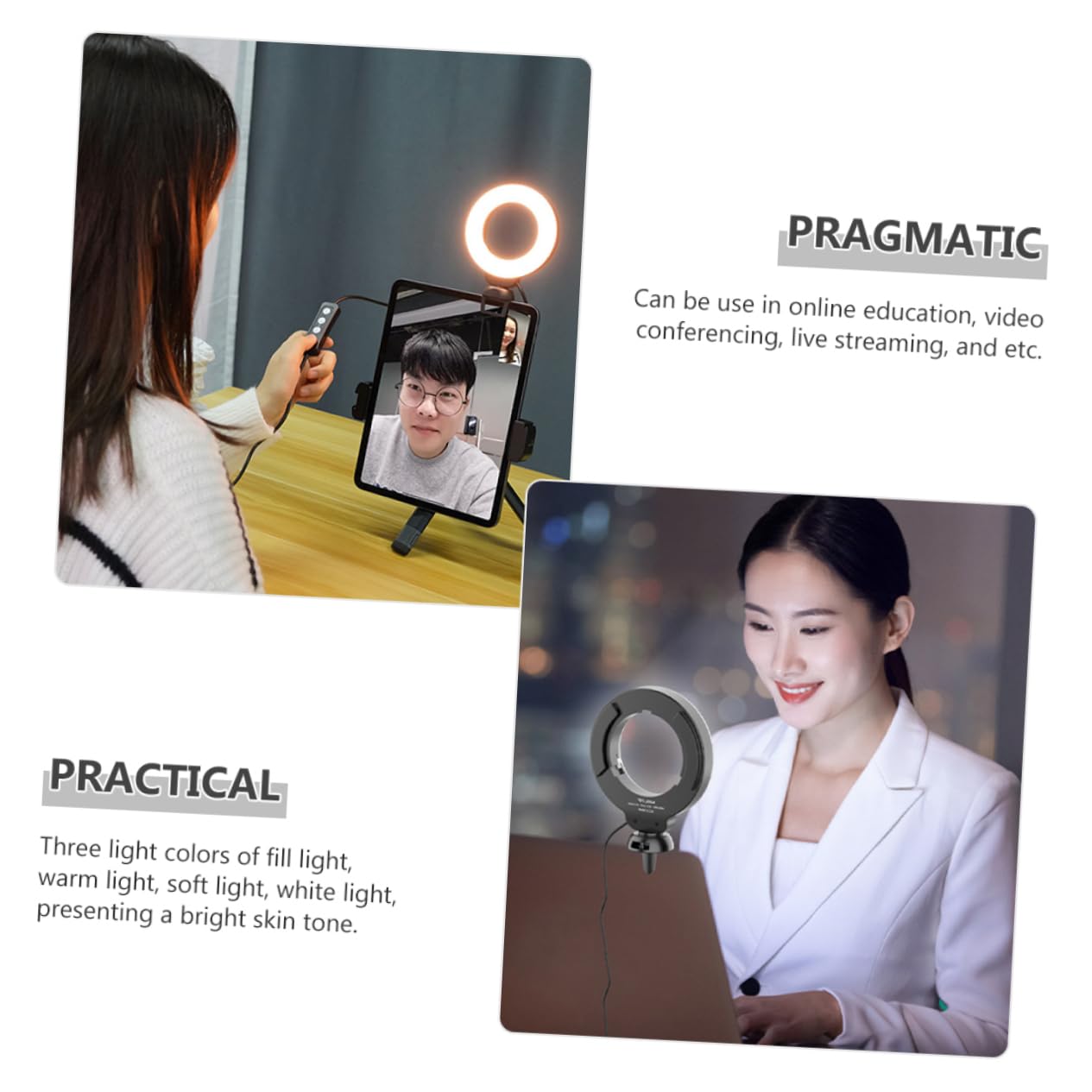 OSALADI 4-Pack Selfie Ring Light Kit with Stand - 10