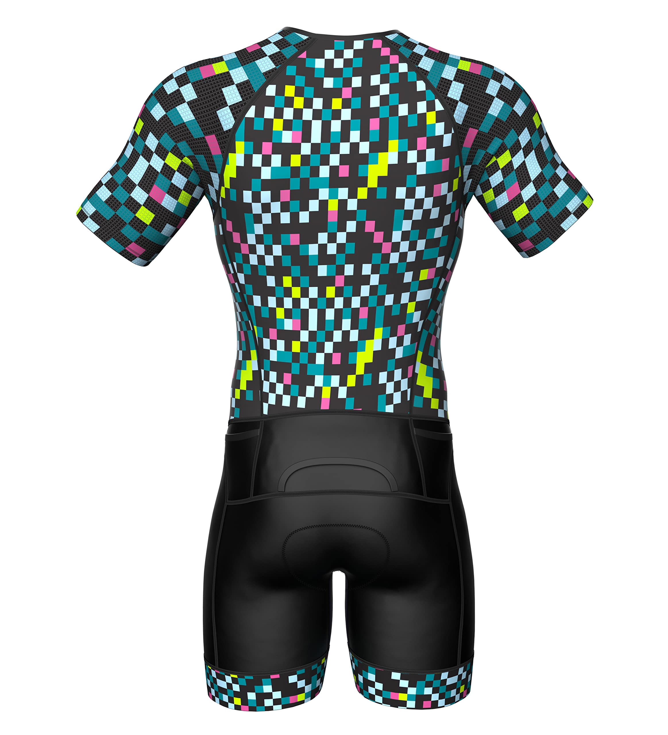 **Sparx Men's Elite Aerosuit Triathlon Suit – Short Sleeve Triathlon Skinsuit for Cycling, Running & Swimming – Lightweight & Breathable for Competitive Racing & Training**