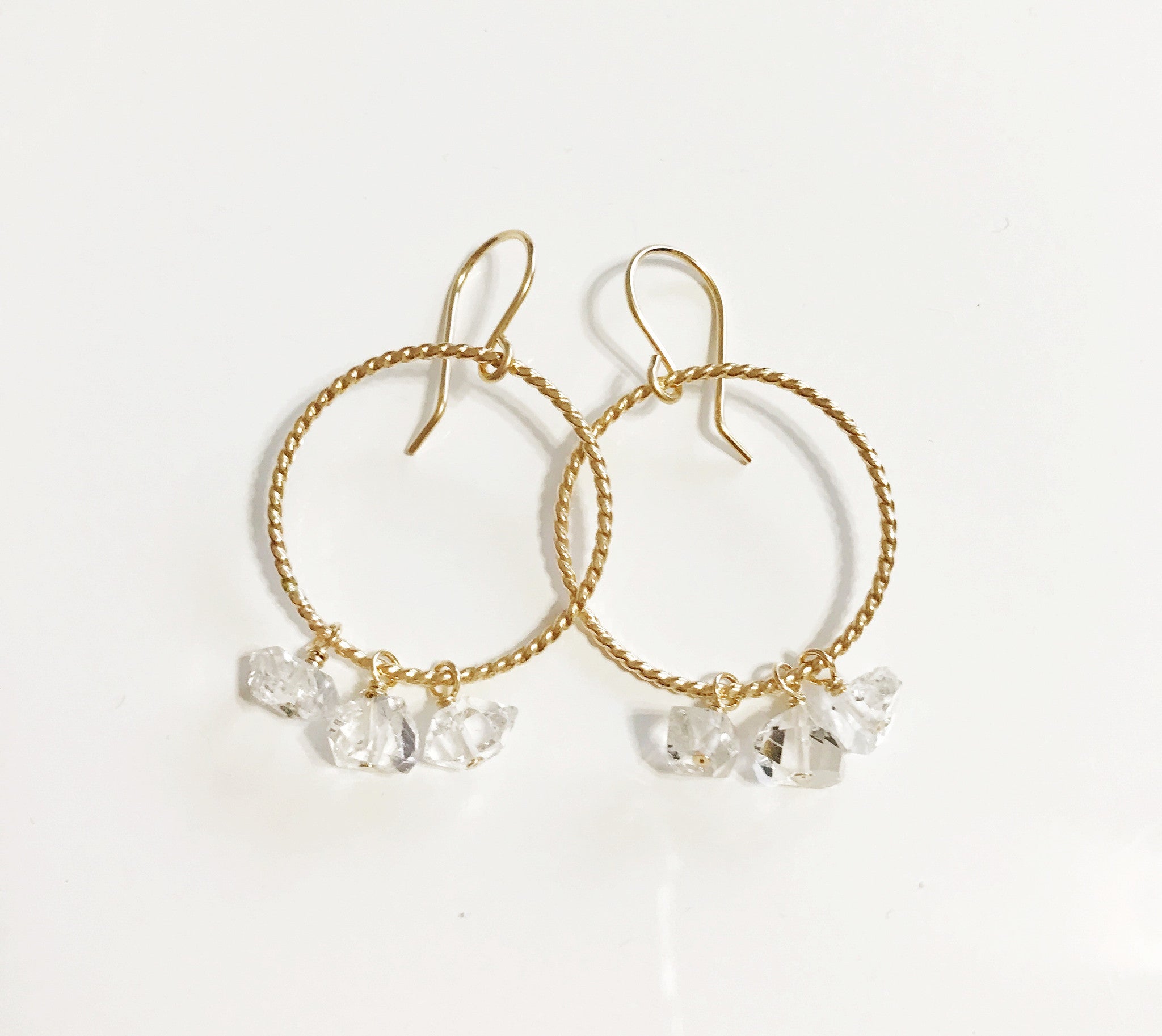 Earrings Elise - Herkimer Diamond Stud Earrings (E367) | Elegant & Sparkling Jewelry for Women, Perfect for Parties, Weddings & Everyday Wear