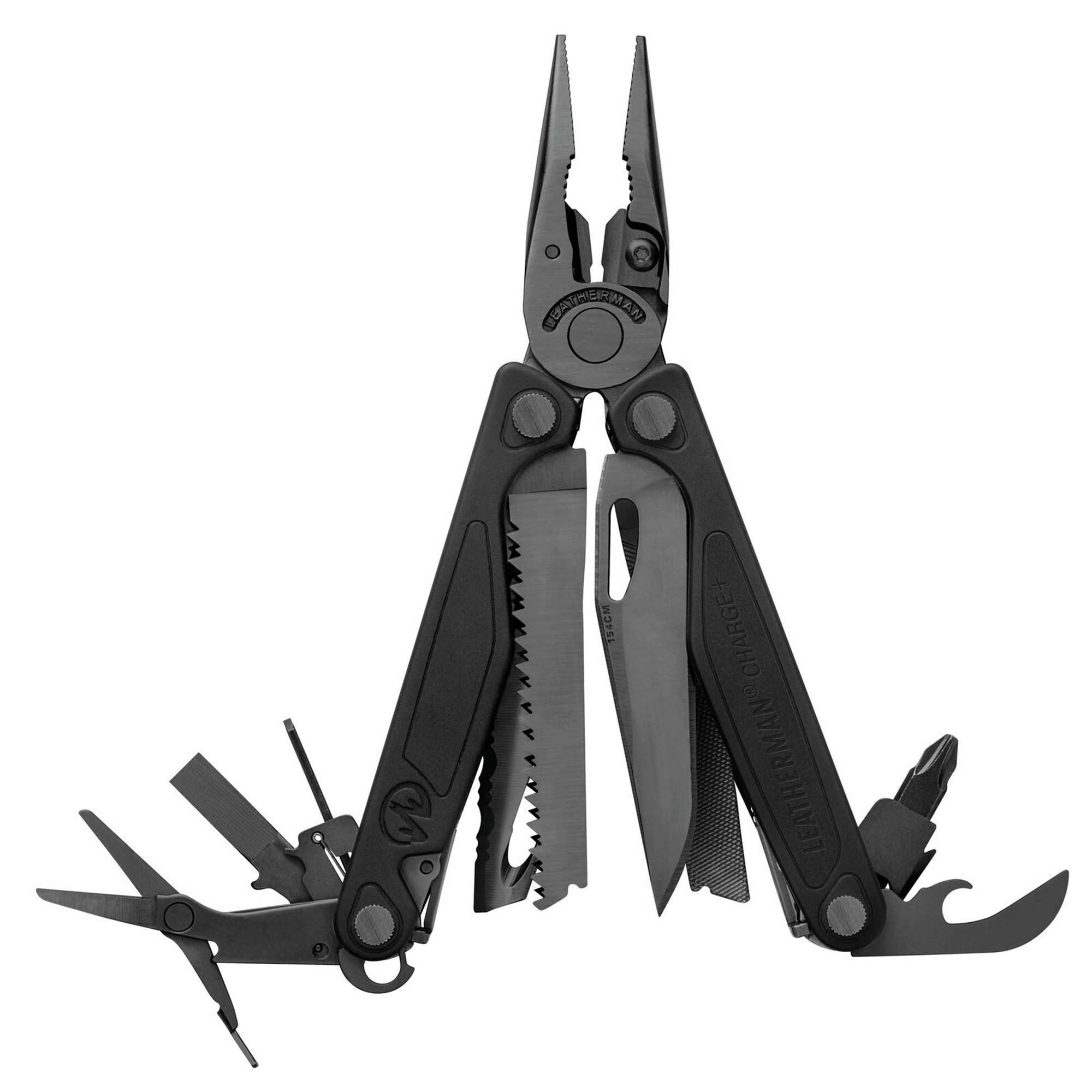 LEATHERMAN Charge Plus Multitool - Black with MOLLE Sheath | Premium Replaceable Wire Cutters & Scissors | Camping, Hiking, Survival & Everyday Carry EDC Tool