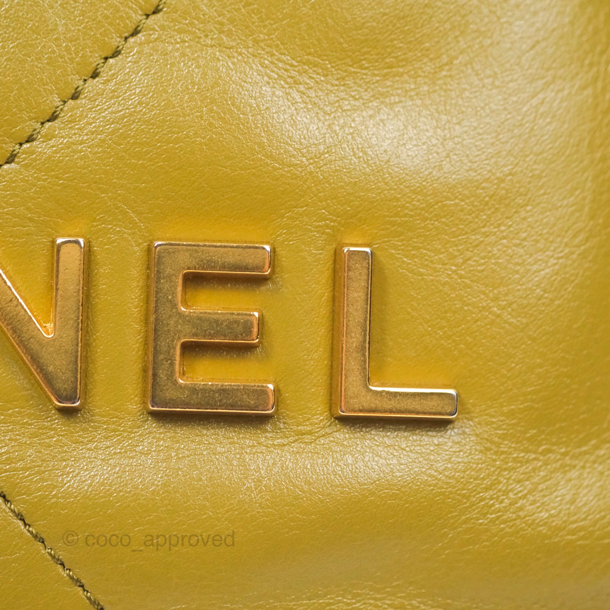 Chanel 22 Mini Bag in Olive Green | Shiny Crumpled Calfskin Leather with Aged Gold Hardware | Luxury Crossbody Purse for Women | Perfect for Date Night & Evening Events