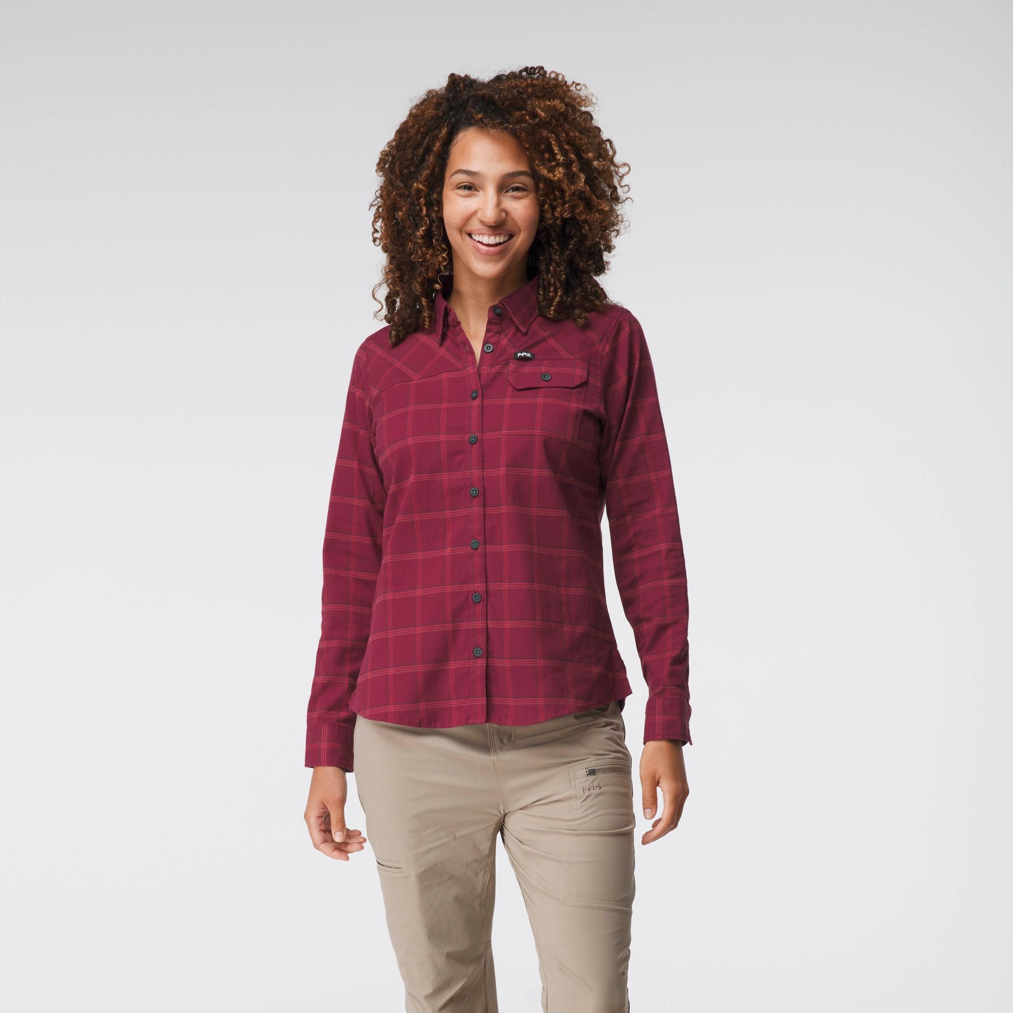 Women's Campfire Flannel Shirt - Soft & Cozy Plaid Button-Up for Outdoor Adventures, Camping & Fall Fashion