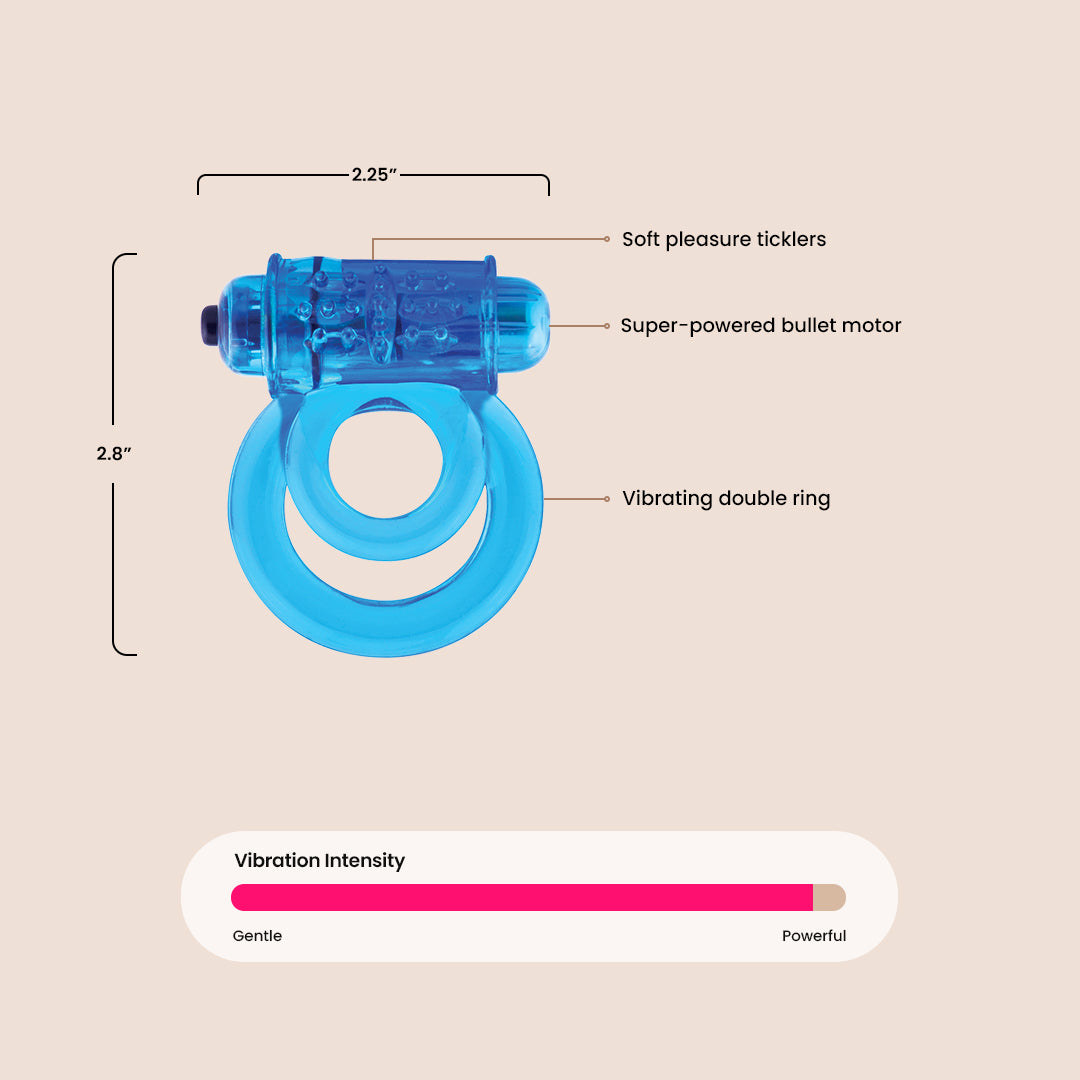 Screaming O DoubleO® 6 - Vibrating Cock Ring for Men | Penis & Testicle Stimulator | Couples Sex Toy for Enhanced Pleasure & Intimacy | Perfect for Foreplay & Spicing Up Your Sex Life
