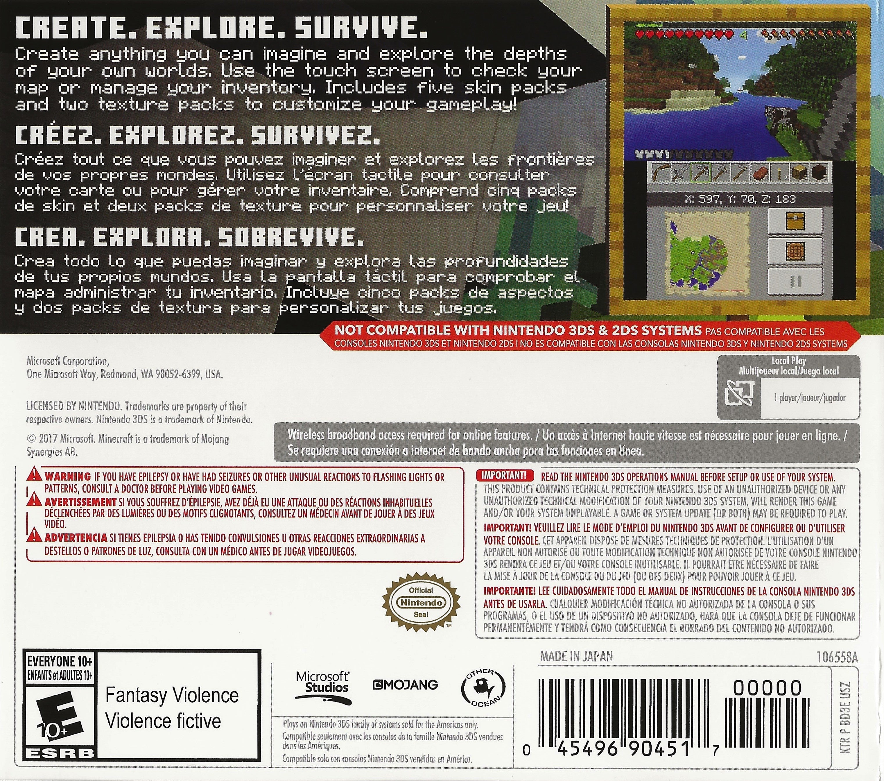 Minecraft: New Nintendo 3DS Edition - Portable Gaming for Kids & Adults - Perfect for Travel, School Breaks & Family Fun