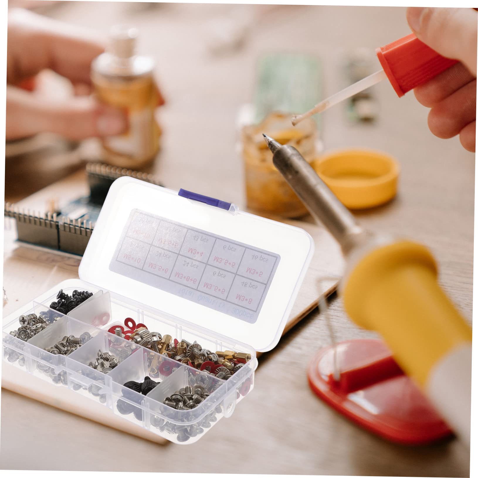 【Mikikit】1 Set Computer Host Screw Kit - Laptop Stands, Motherboard Screws, Fan Mounting, DIY Computer Build, Countersunk Bolts, Small Screws - Perfect for PC Assembly & Laptop Repair