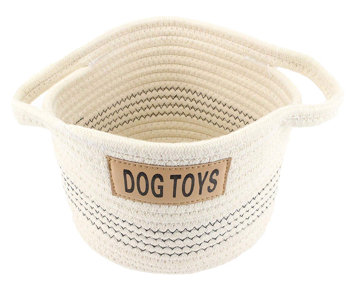 **Midlee Small Cotton Rope Dog Toy Basket – Durable Chew Toy for Puppies & Dogs – Perfect for Indoor Play, Training & Fetch Games**