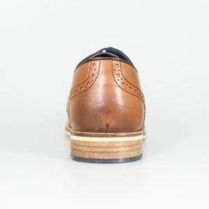 Cavani William Men's Tan Tweed Shoes - Classic Vintage Style Dress Shoes for Formal Occasions, Weddings & Business Events