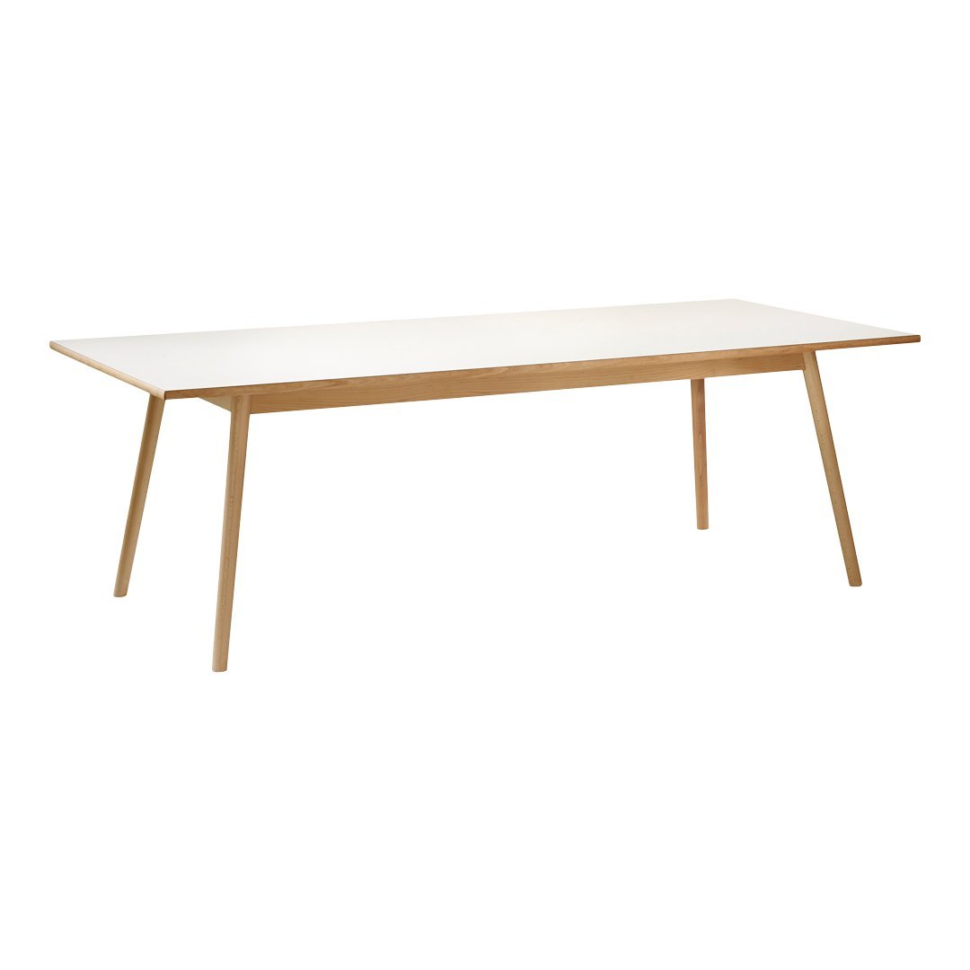Modern C35C 4-Seater Dining Table Set - Solid Wood Kitchen Table with Tempered Glass Top for Small Spaces - Perfect for Apartments, Breakfast Nooks & Cozy Family Meals