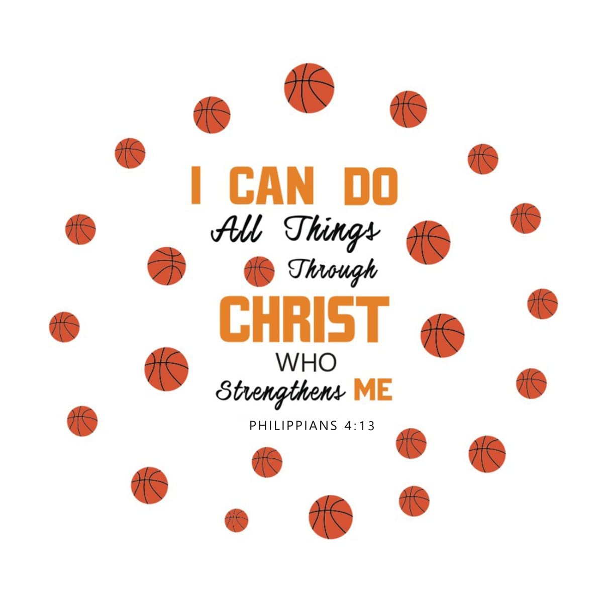 IARTTOP Motivational Basketball Wall Decals - 'I Can Do It' Sports Theme Stickers for Boys Room, Gym & Playroom Decor - Perfect for Basketball Fans & Home Wall Art