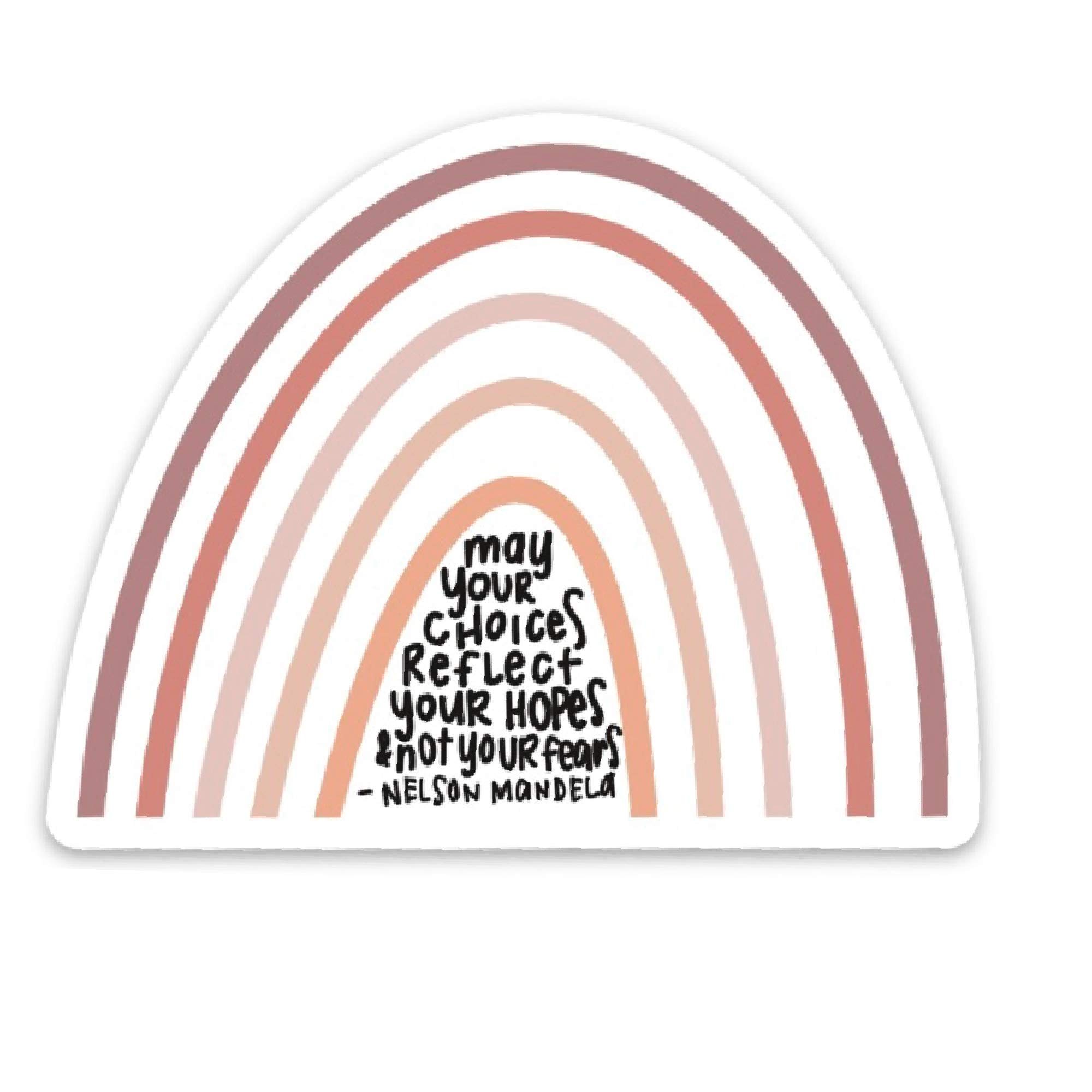Inspirational Mental Health Quote Stickers - Waterproof Vinyl Decals for Laptops, Hydro Flasks & Water Bottles - Motivational Nelson Mandela Stickers for Daily Encouragement & Self-Care
