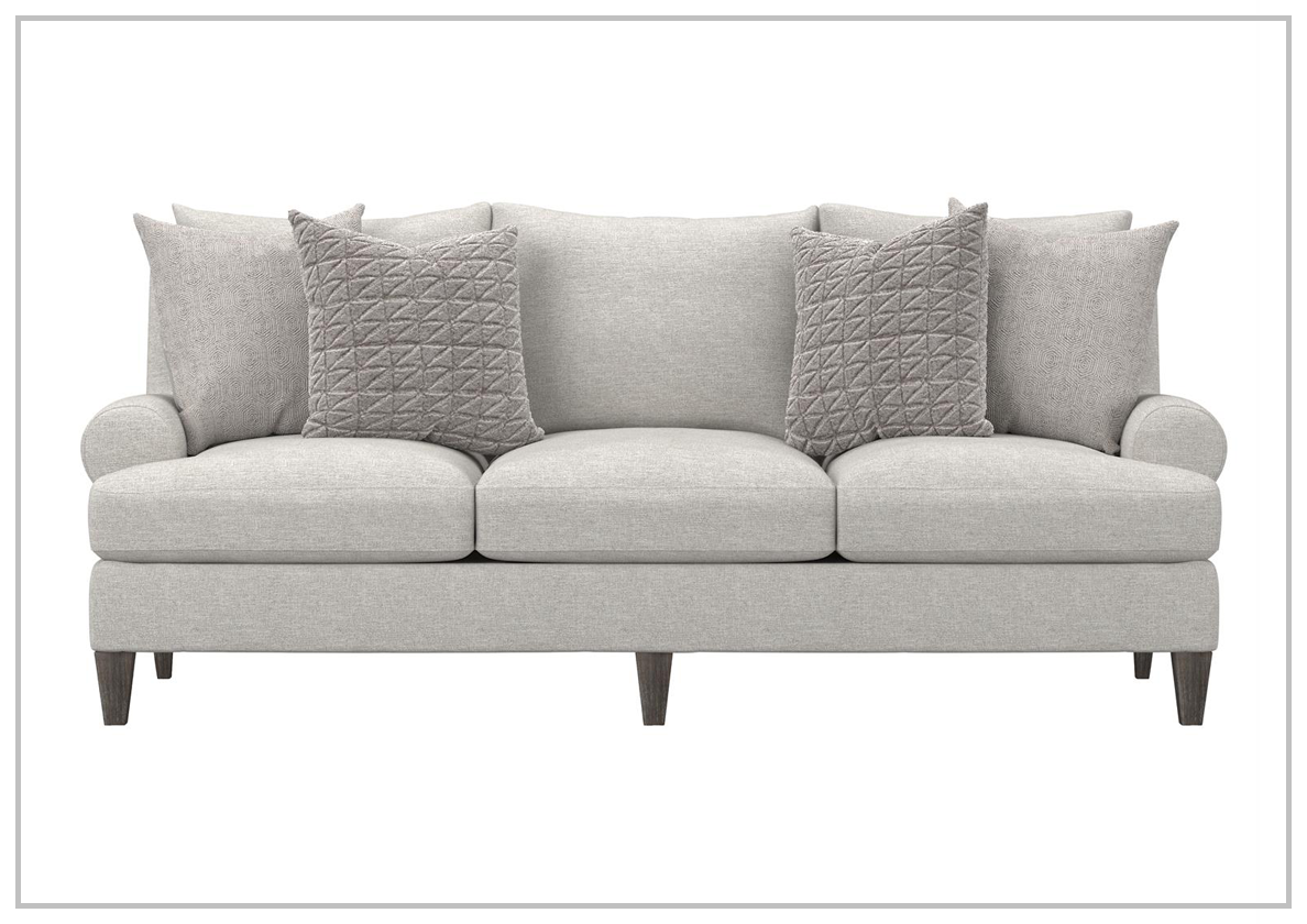 Bernhardt Isabella Fabric Sofa with Plush Feather Down Cushions - Luxurious Comfort for Living Room, Lounge & Family Gatherings