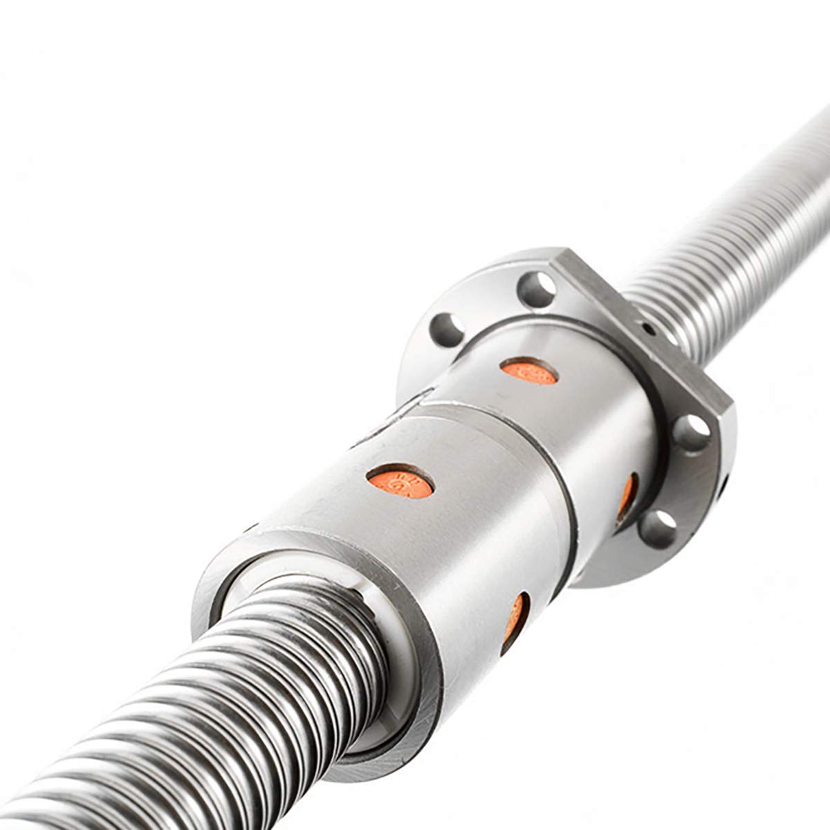 High Precision Double Nut Ball Screw DFU2505 RM2505 - 25mm Diameter, 18.11 Inch (460mm) Length for CNC Machines | Industrial Automation, 3D Printers & Robotics Applications