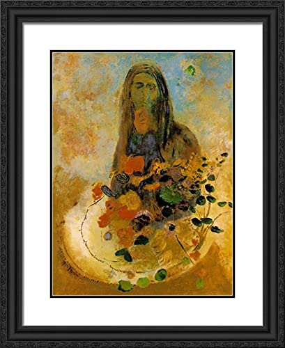 Black Ornate Wood Frame with Double Matting