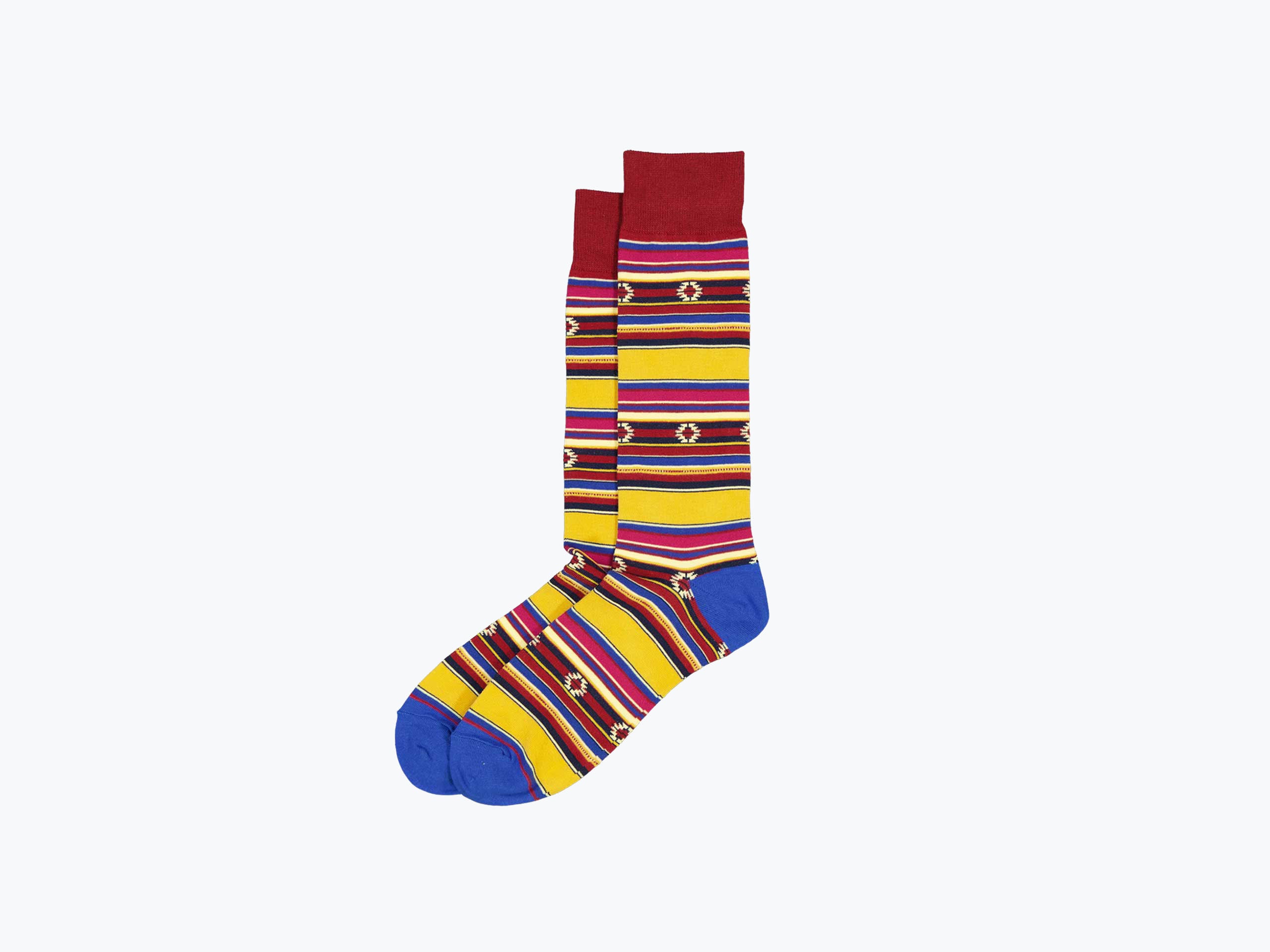 Southwest Stripe Yellow/Burgundy Blanket - Soft Cozy Throw for Couch, Bed & Outdoor Use - Perfect for Home Decor, Camping and Picnics