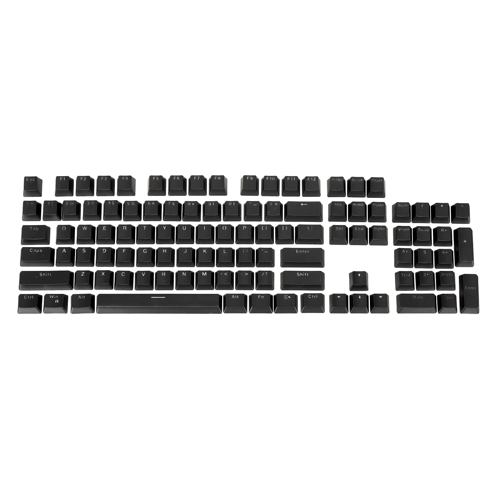 PATIKIL Mechanical Keyboard Keycaps Set - 68/84/87/104/108 Keys Universal ABS Translucent Replacement Keycaps (Black) - Perfect for Gaming, Typing & Office Work