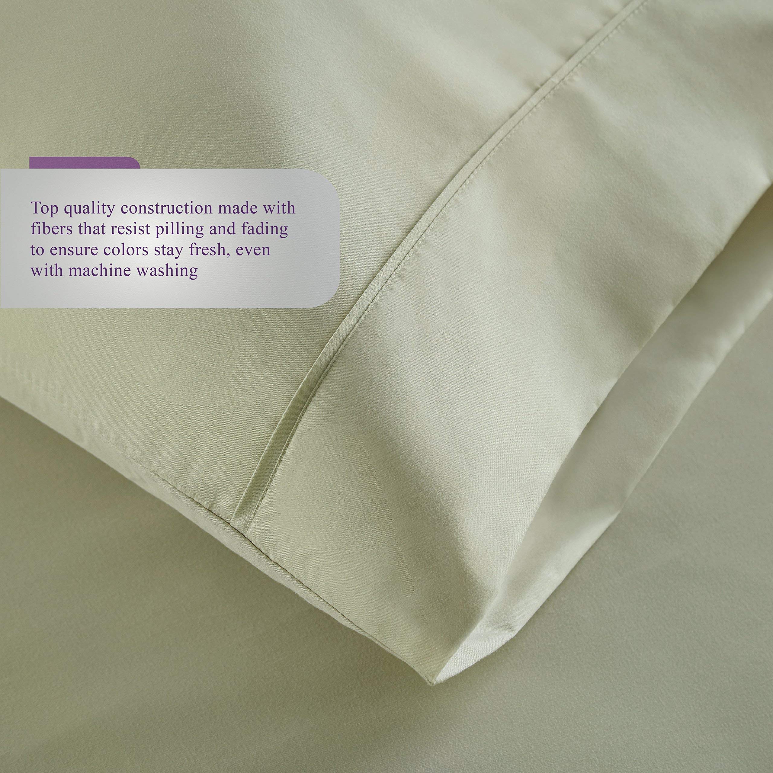Eco-Friendly 1000 Series 4-Piece Long Staple Cotton Bed Sheet Set (Flat Sheet + 15