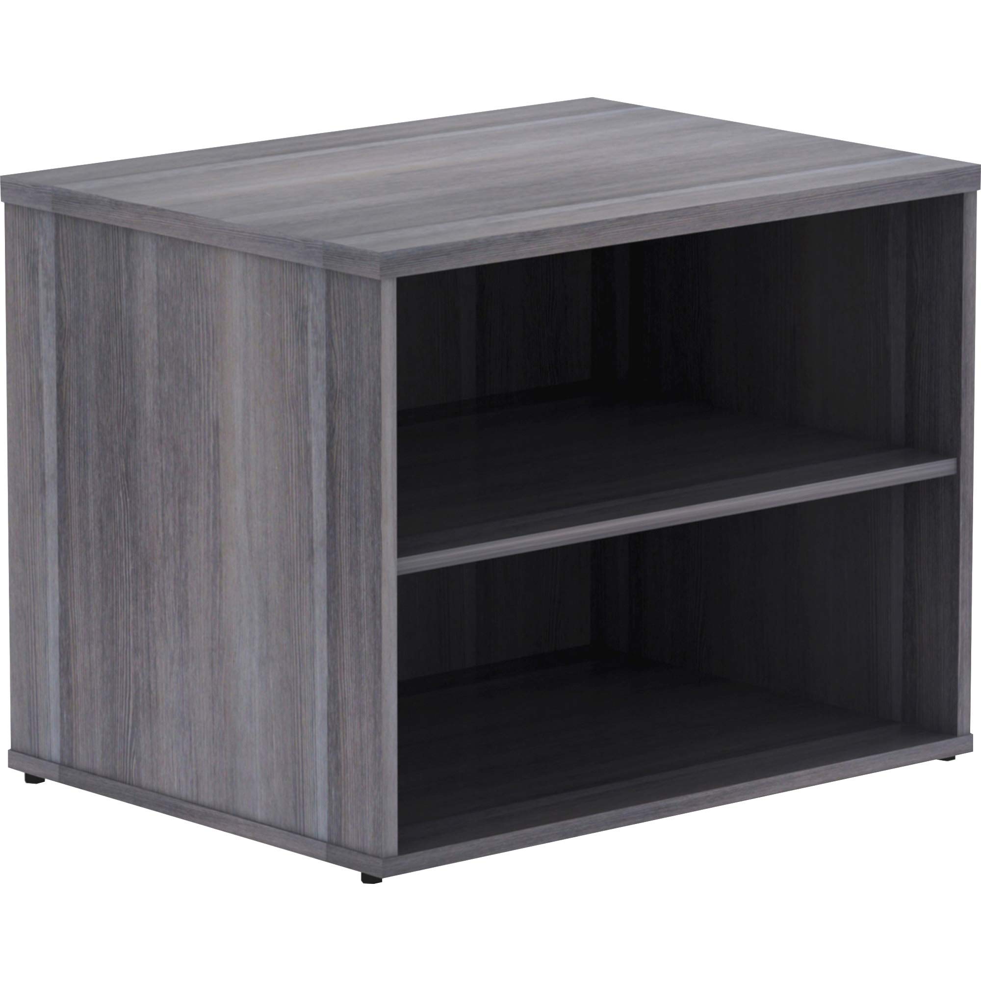 Lorell Relevance Series Charcoal Laminate Office Desk - Modern Workstation for Home & Business - Perfect for Small Spaces, Home Offices & Corporate Environments