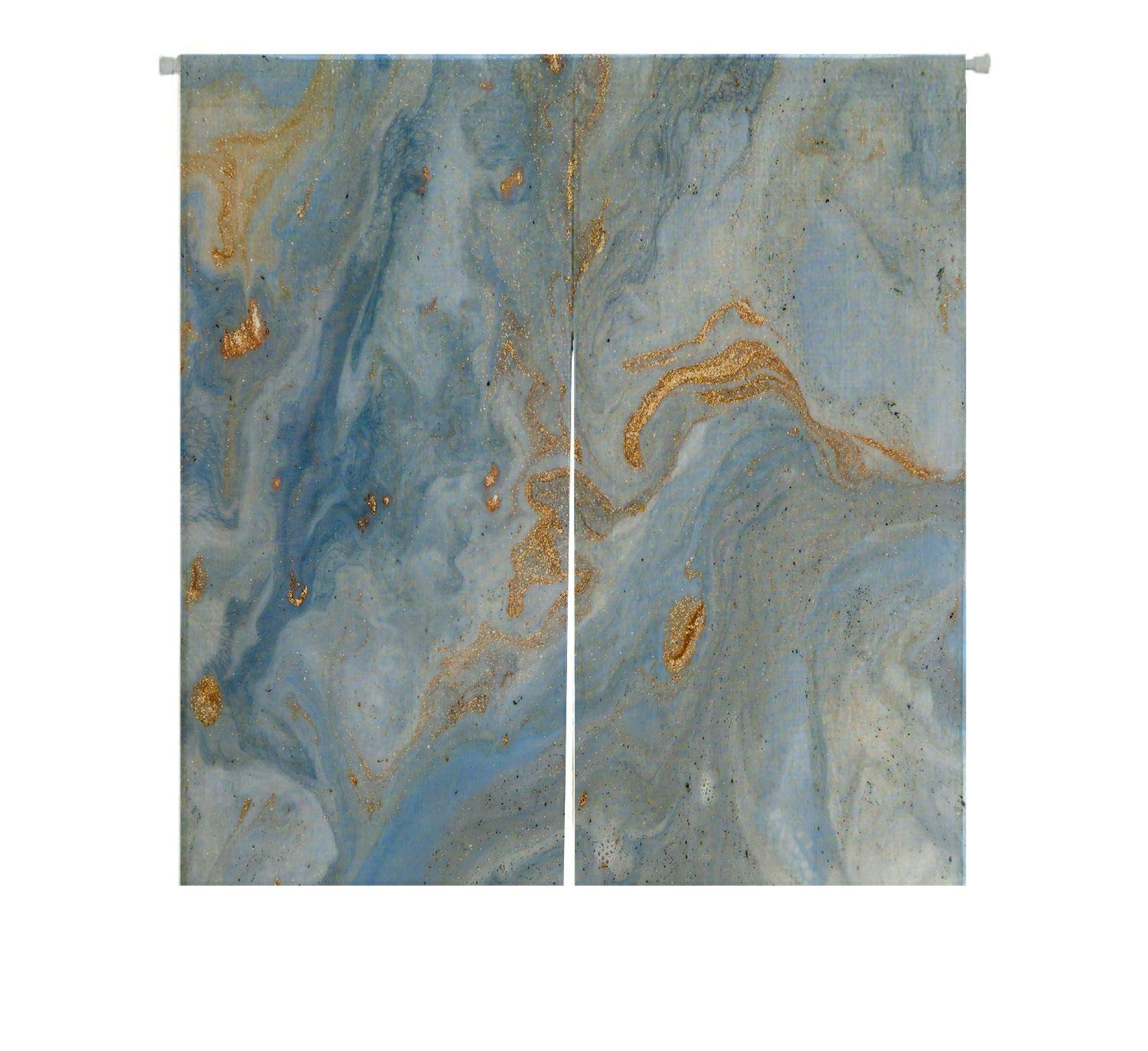 ABPHQTO Marble Texture Ebru Japanese Noren Curtain - Cotton Linen Door & Window Treatment (85x90cm) for Home Decor, Room Dividers & Asian-Inspired Interiors