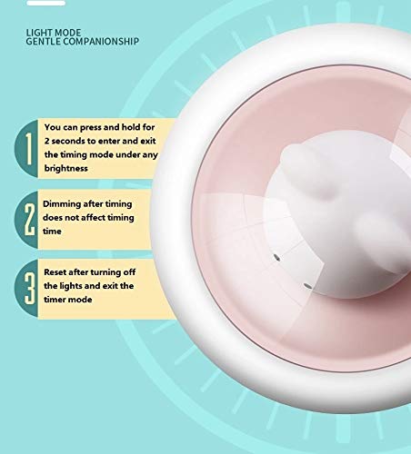 Adorable UFO Space Mouse Night Light for Kids - 3 Warm Light Modes, Touch Control & Sleep Timer | Pink LED Nursery Lamp for Bedroom, Baby Room & Sleep Aid