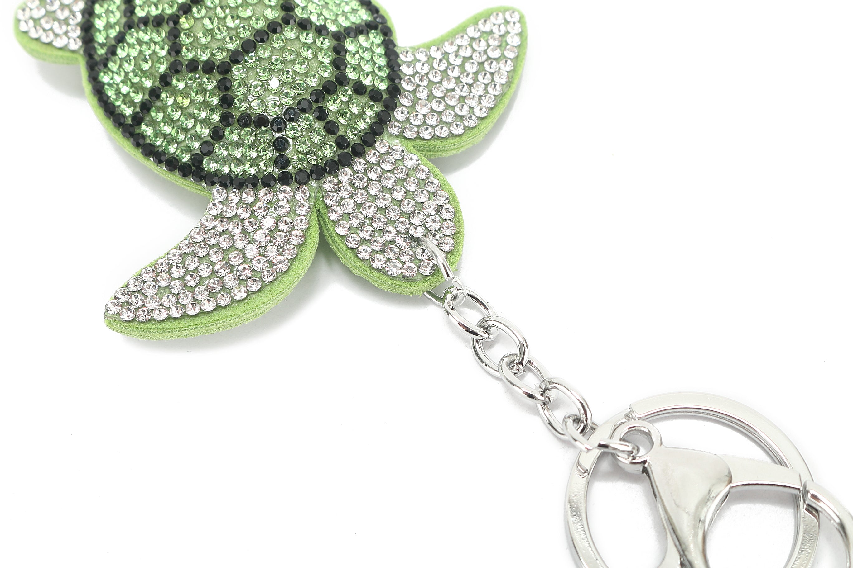 Crystal Turtle Green Bag Charm - Elegant Handbag Accessory for Women, Perfect for Purse, Backpack & Keychain Decoration