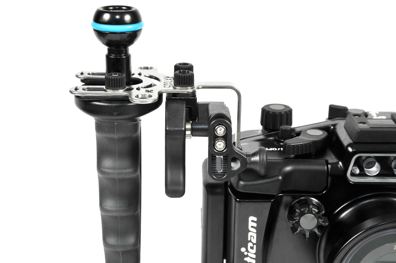 Sony RX100V Pro Underwater Housing Kit with Flexitray, Right Handle, Ball Mounts & Shutter Release - Perfect for Scuba Diving, Snorkeling and Underwater Photography