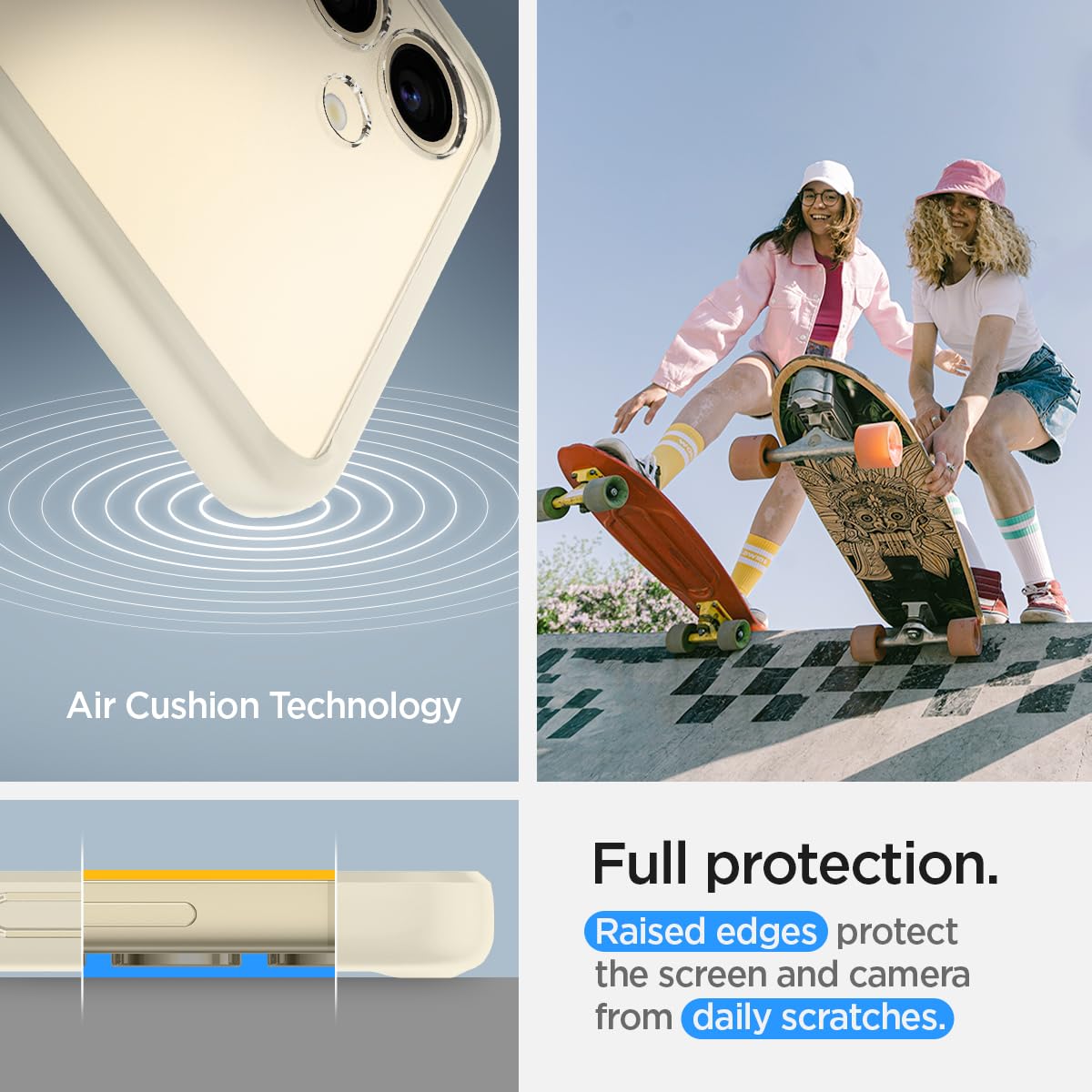 Spigen Ultra Hybrid Shockproof Case for Samsung Galaxy S24 [Anti-Yellowing] - Mute Beige | Slim Protective Phone Cover for Everyday Use & Outdoor Activities
