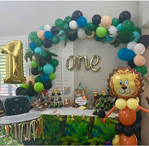 70PCS Jungle Safari Party Balloons Decoration Kit - Animal Print Balloon Arch & Baby Shower Supplies for Kids Birthday, Zoo Theme Party Decor (16 Feet) - Perfect for Jungle-Themed Birthday Parties, Baby Showers & Safari Events