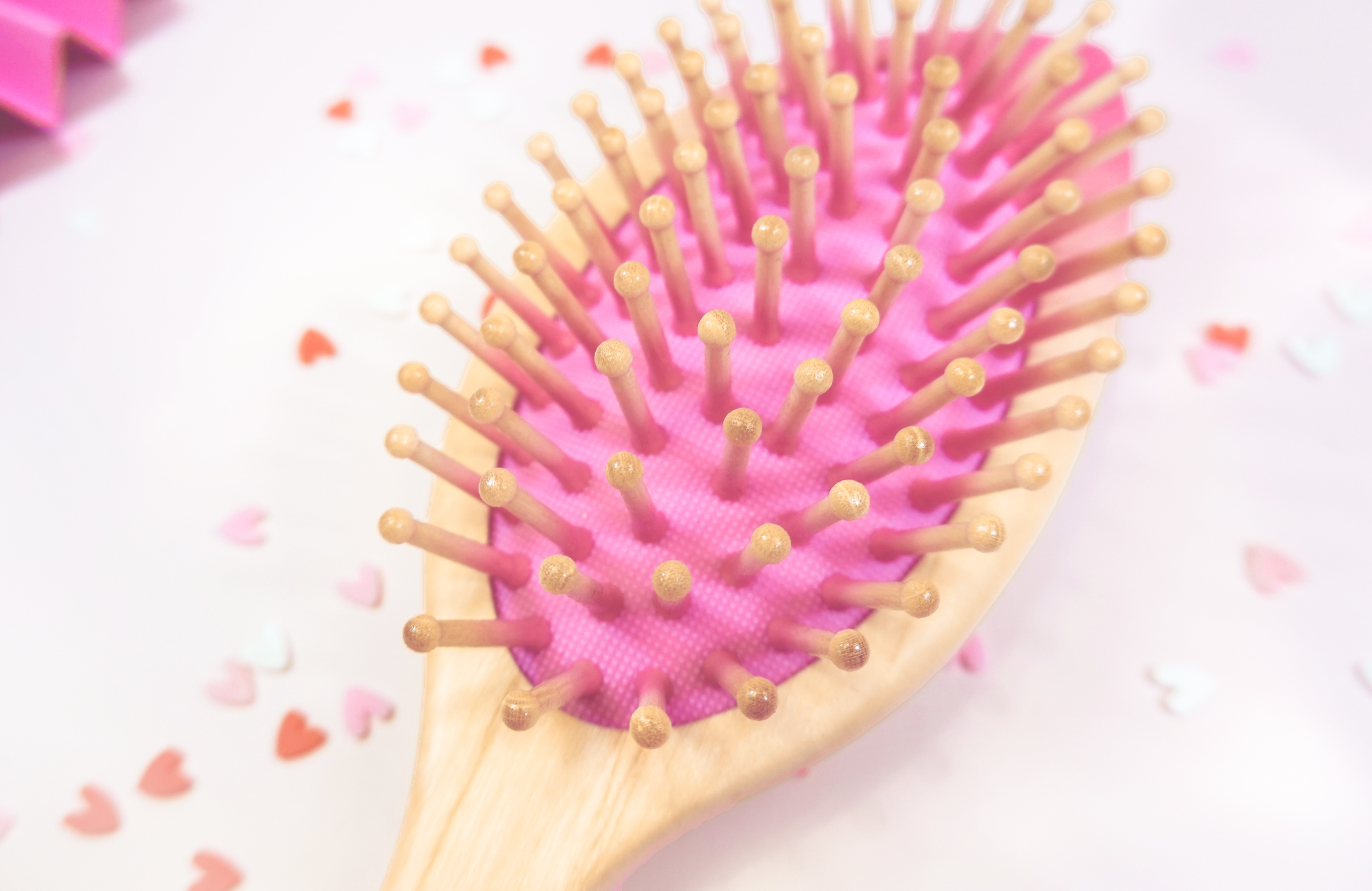 Petal Pink Hair Brush for Women - Detangling & Styling Hair Brush for Smooth, Shiny Hair - Perfect for Daily Use, Travel & Salon Styling